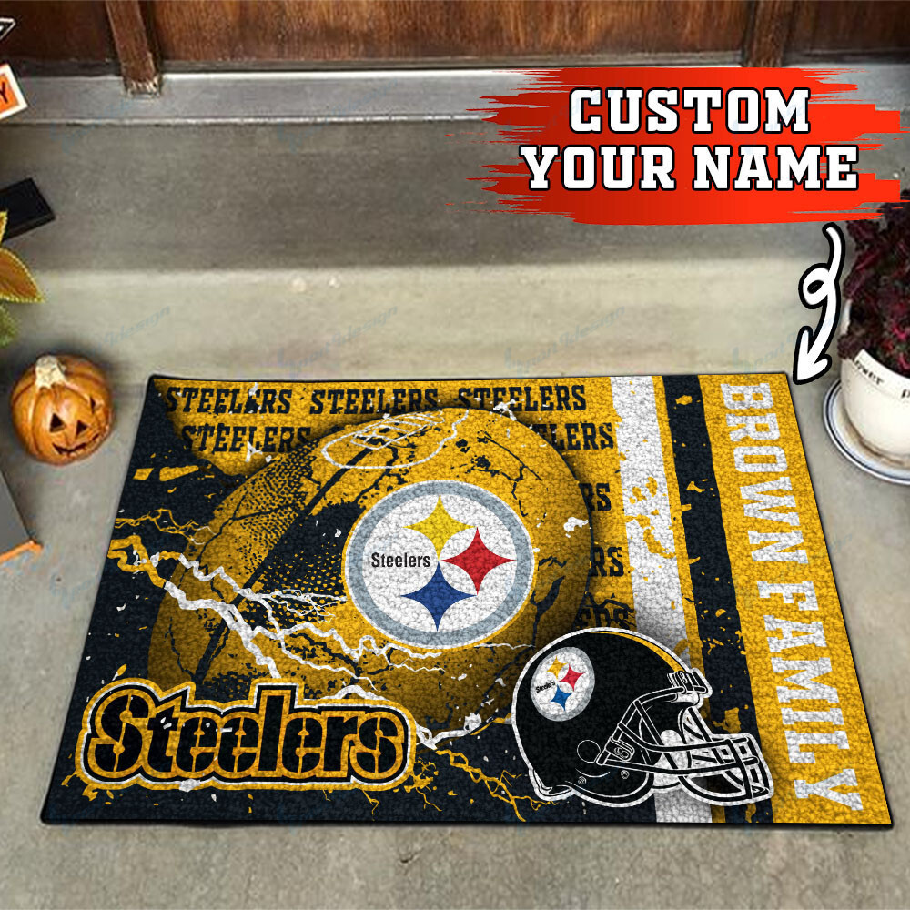pittsburgh steelers personalized doormat bg26 suesb