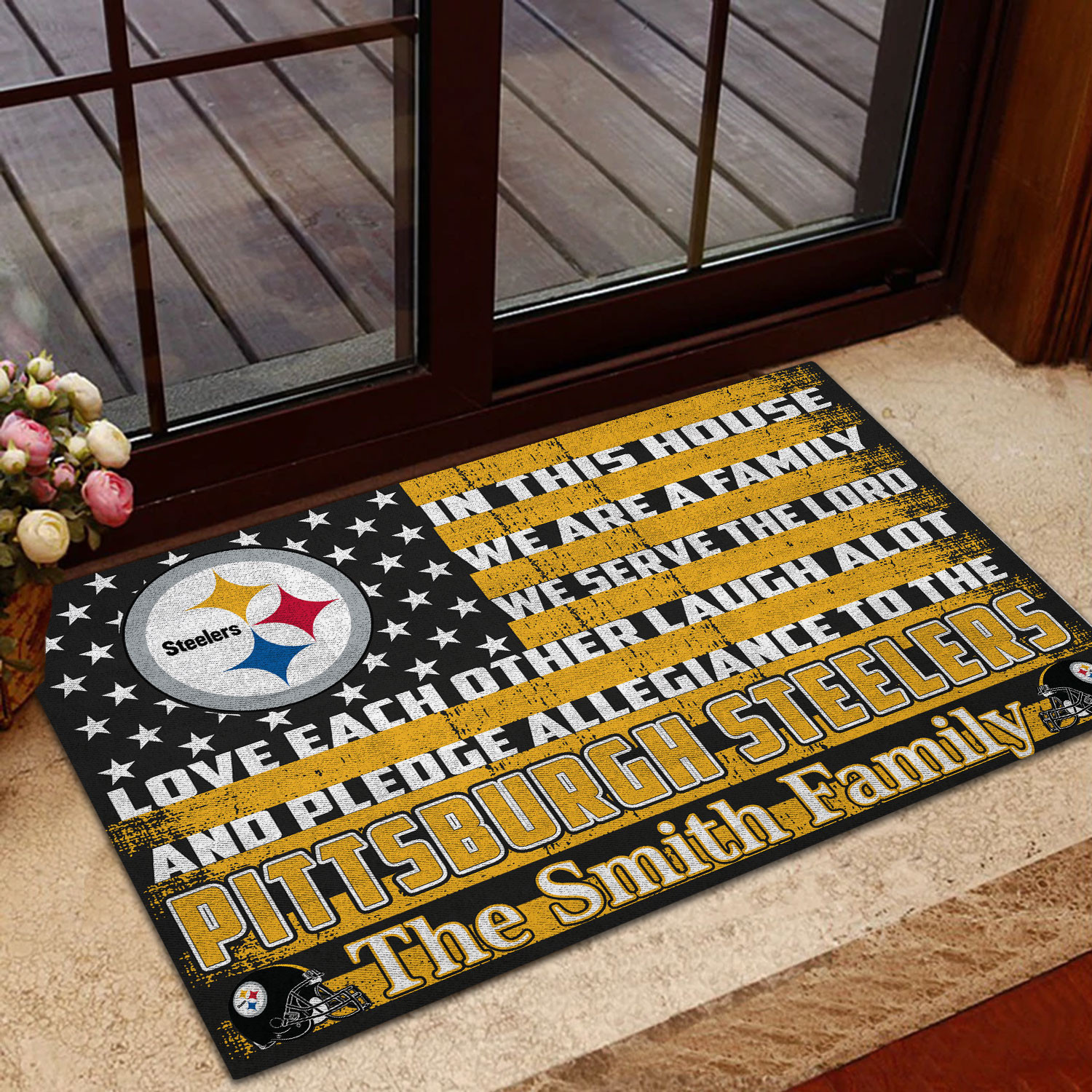 pittsburgh steelers personalized doormat bg310 o2pyw