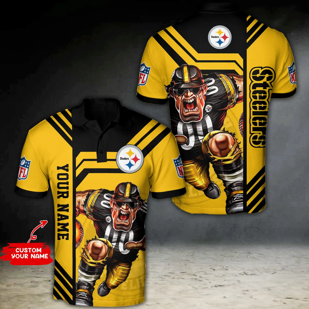 pittsburgh steelers personalized polo t shirt bg22 xdccz