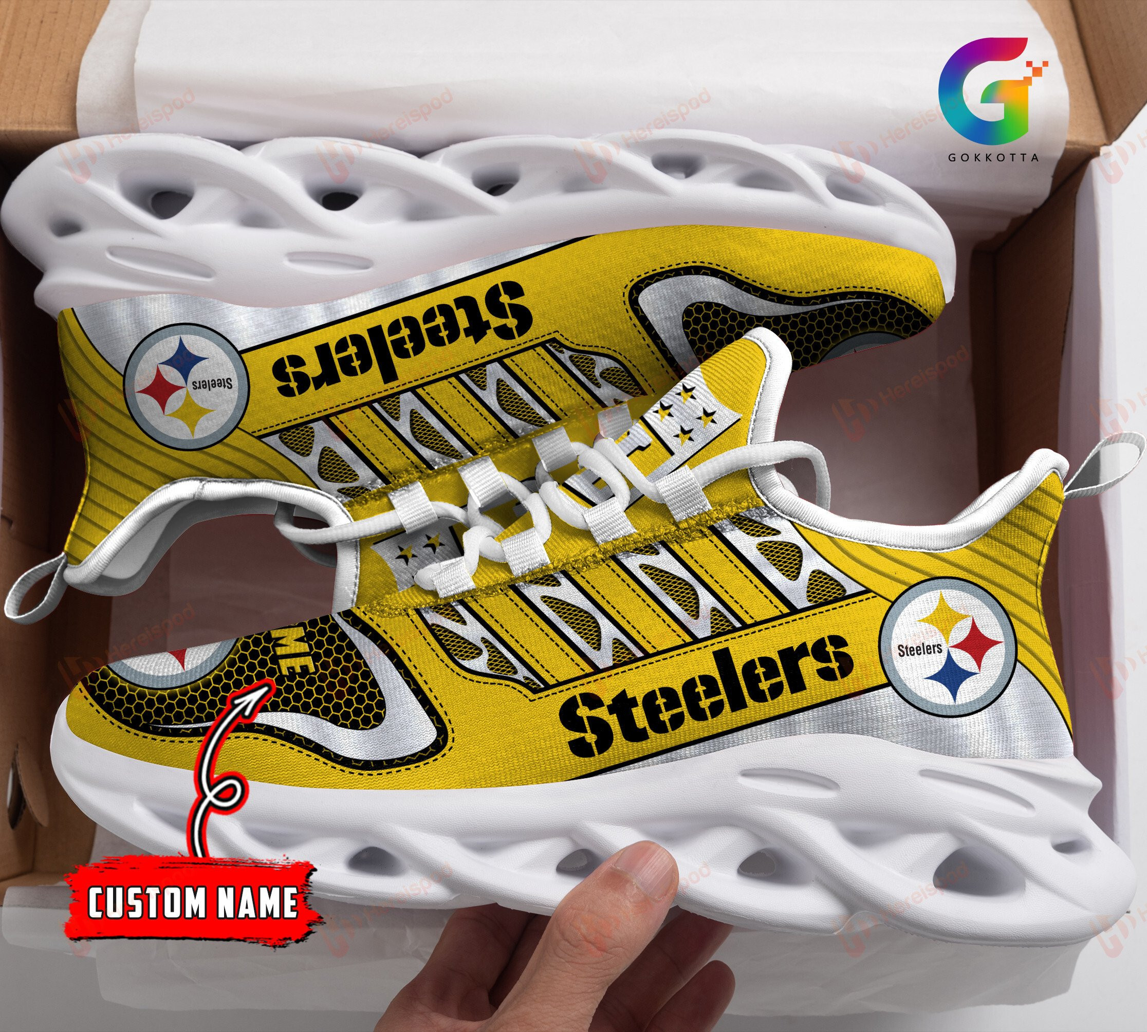pittsburgh steelers personalized yezy running sneakers 234 atksj