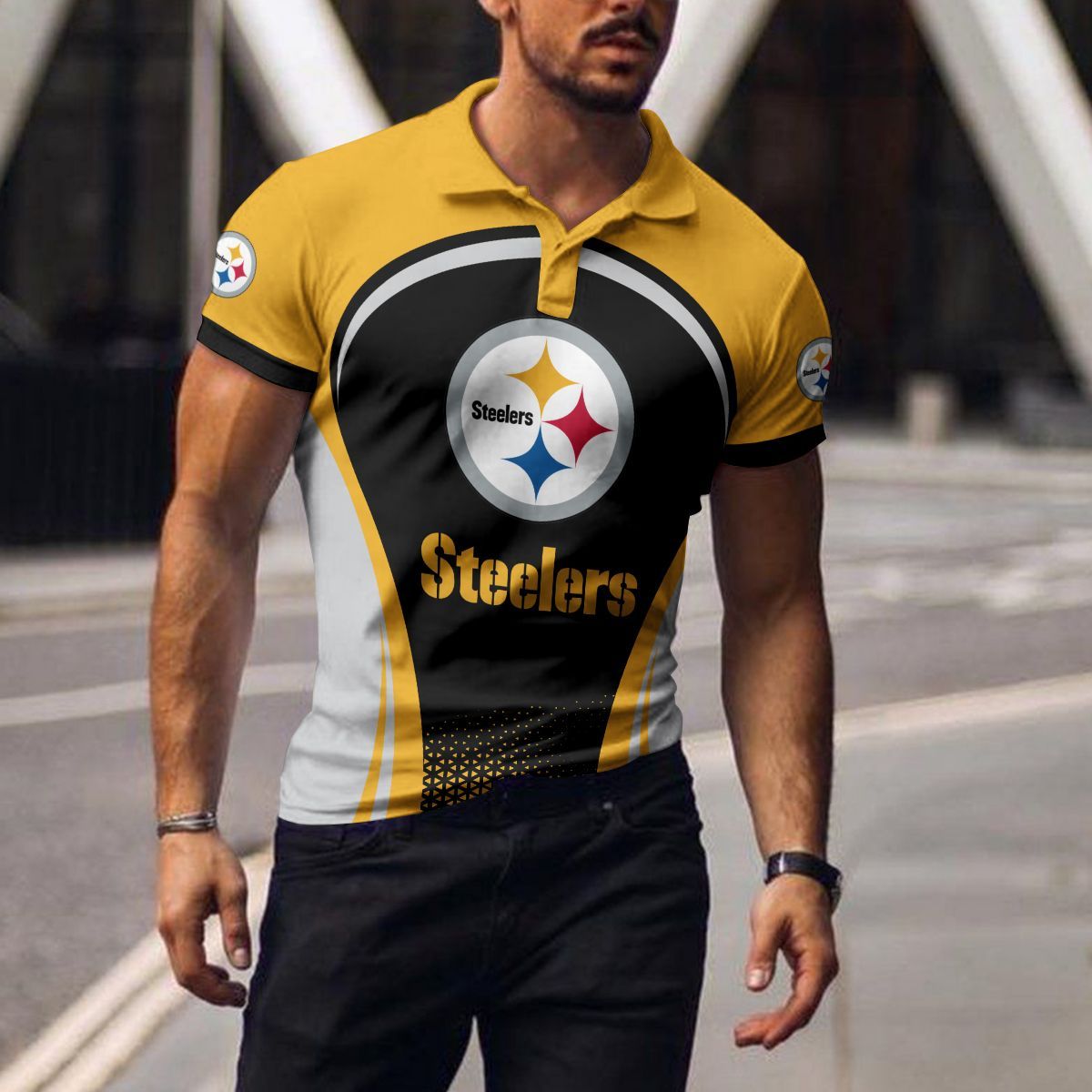 pittsburgh steelers polo t shirt 053 i3zct