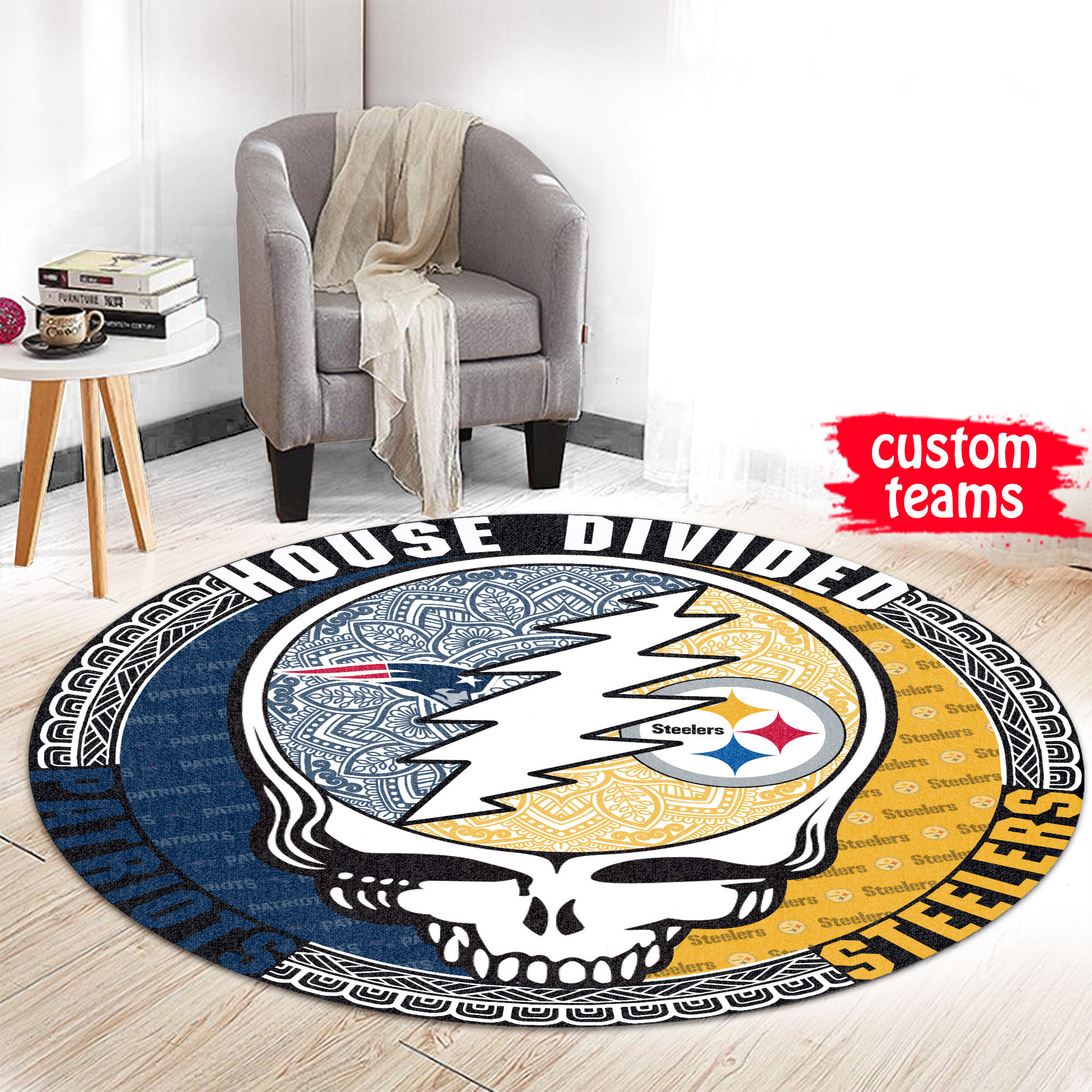 pittsburgh steelers round rug 15 zcn4n