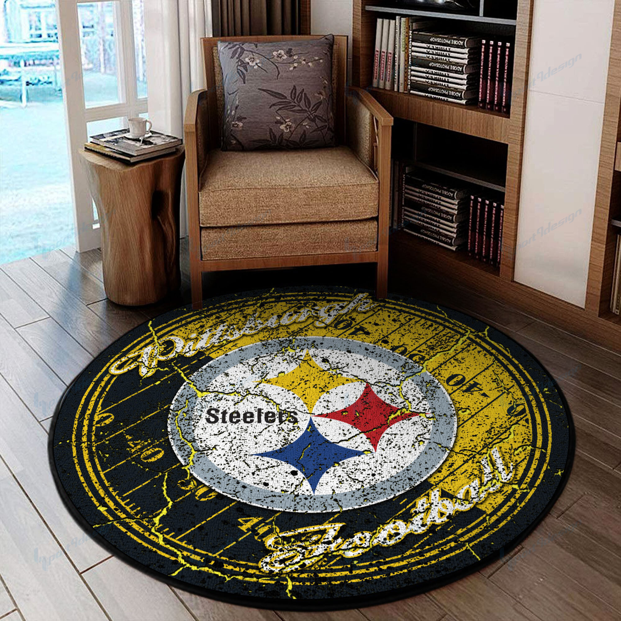 pittsburgh steelers round rug 79 yobtu