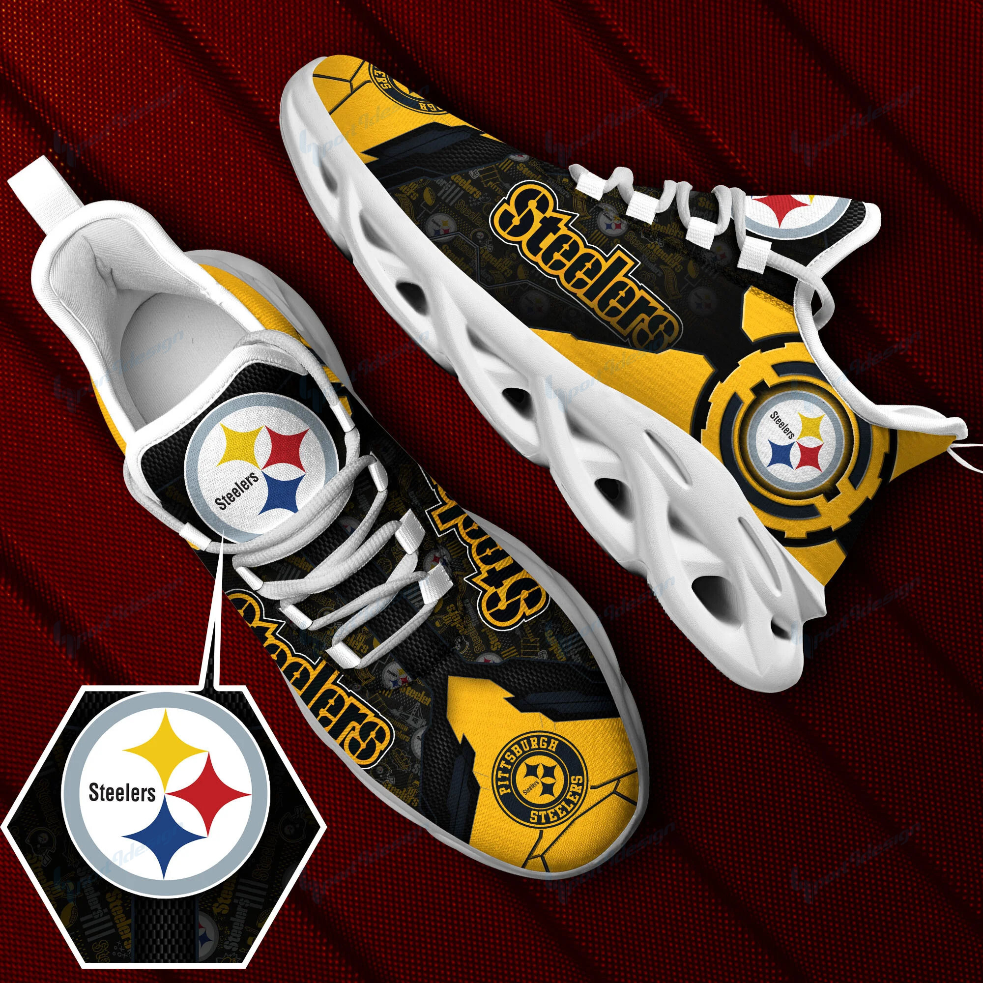 pittsburgh steelers yezy running sneakers spd30 typm8