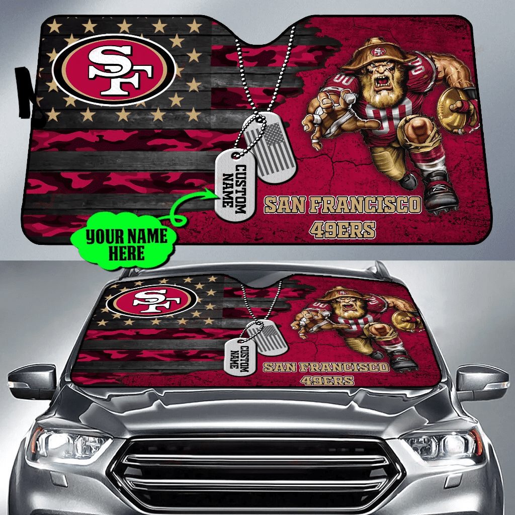 san francisco 49ers personalized auto sun shade bg57 dft1u