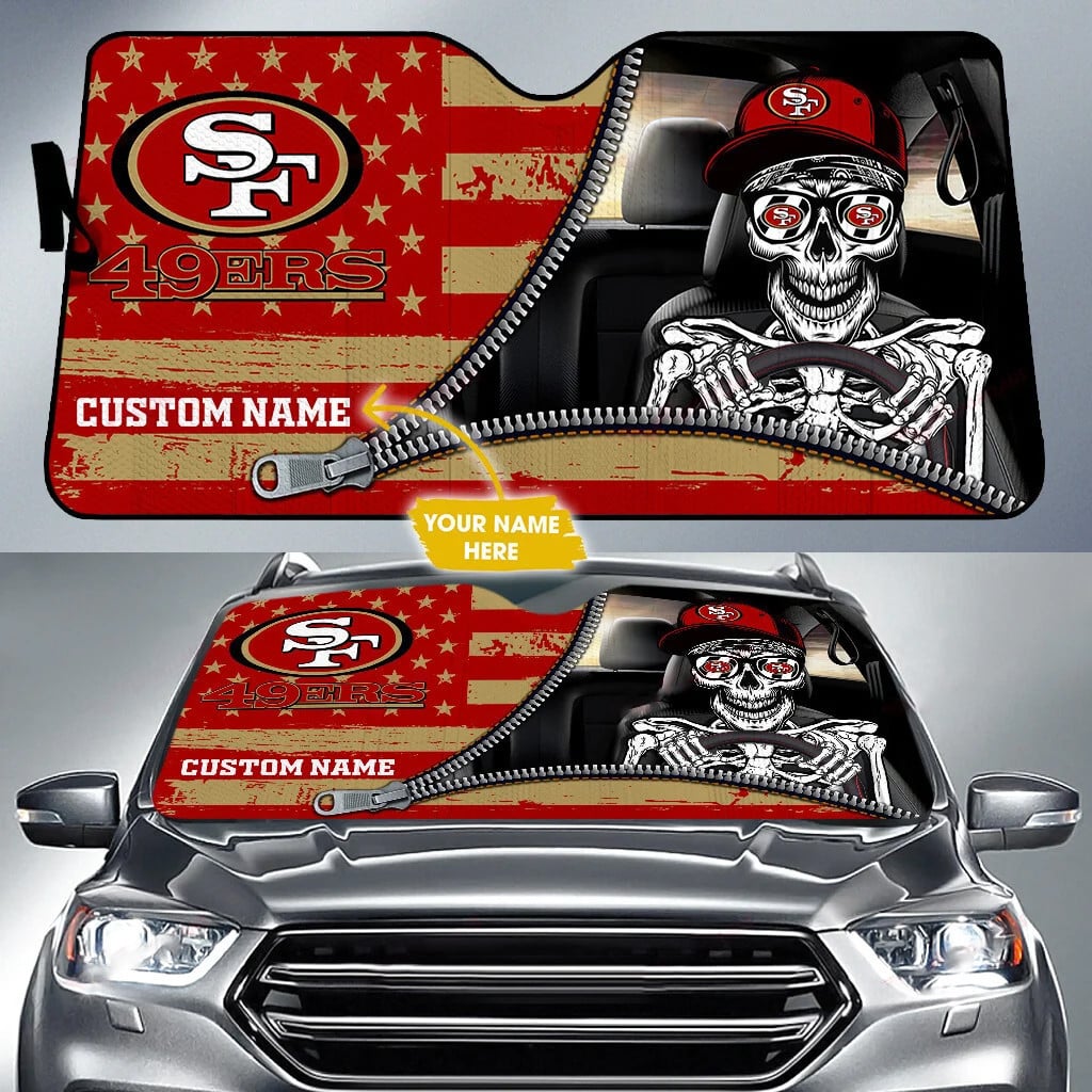 san francisco 49ers personalized auto sun shade bg89 n6mpb
