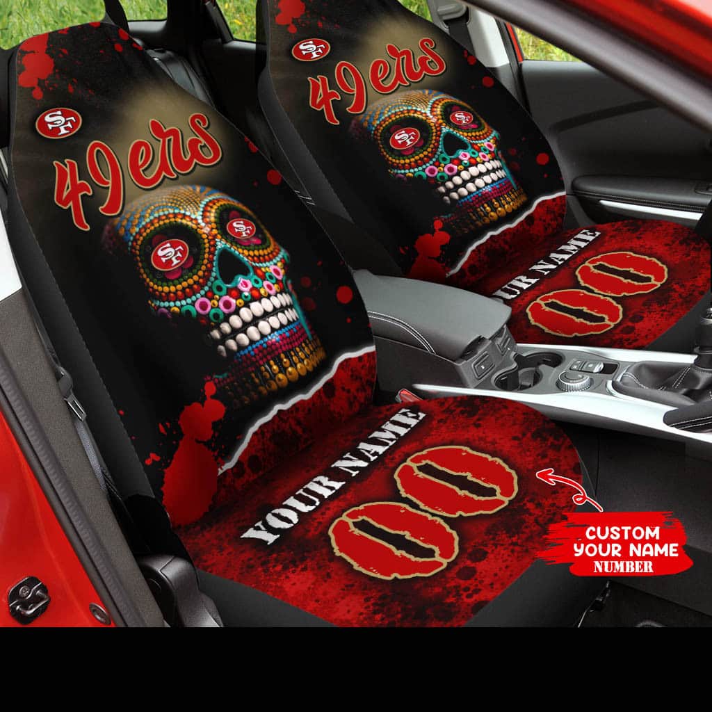 san francisco 49ers personalized car seat covers bg377 evzbs