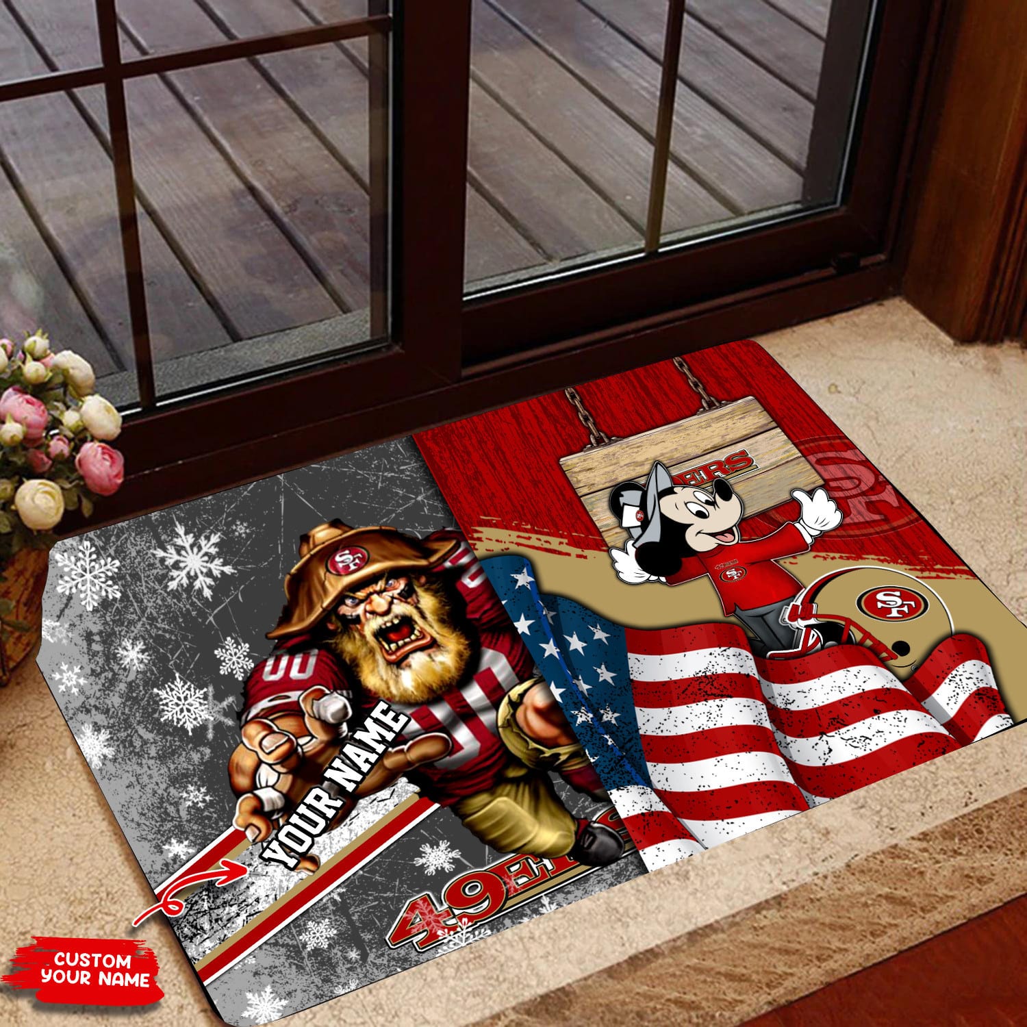 san francisco 49ers personalized doormat bg104 5asue