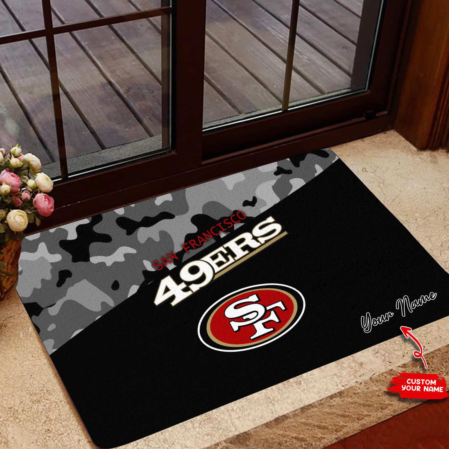 san francisco 49ers personalized doormat bg118 qsw8o
