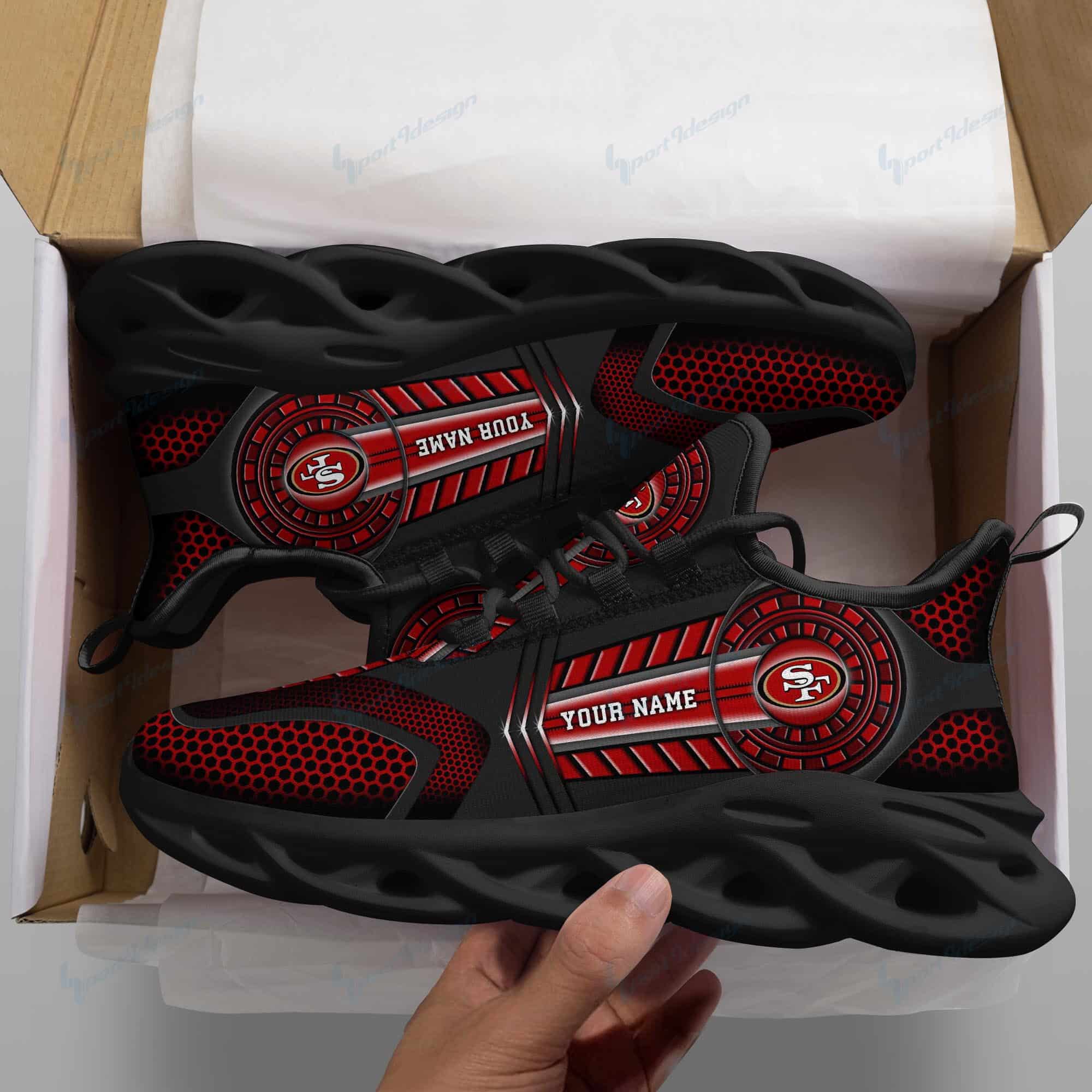 san francisco 49ers personalized running sneakers spd197 rsgo8