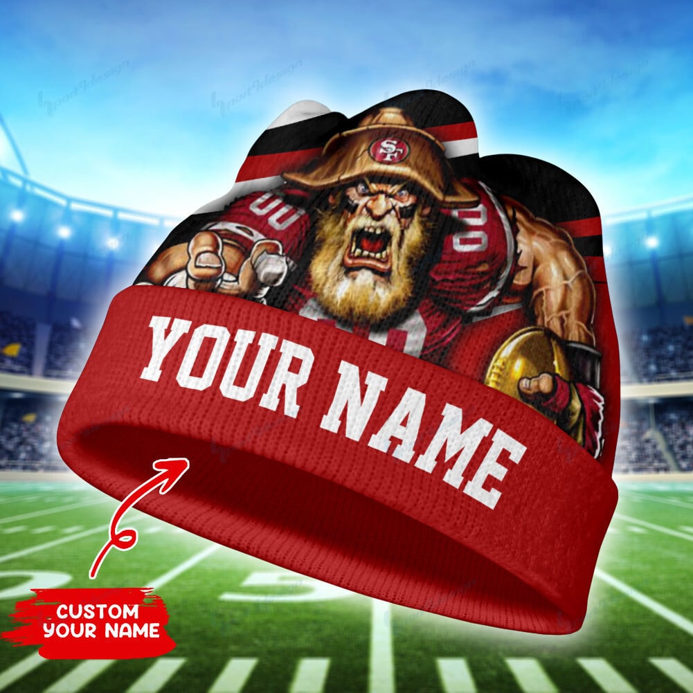 san francisco 49ers personalized wool beanie 100 veth4