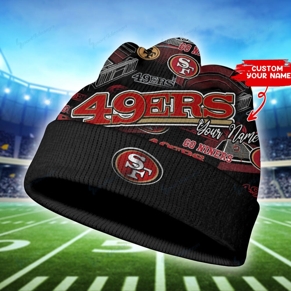 san francisco 49ers personalized wool beanie 104 mckfc