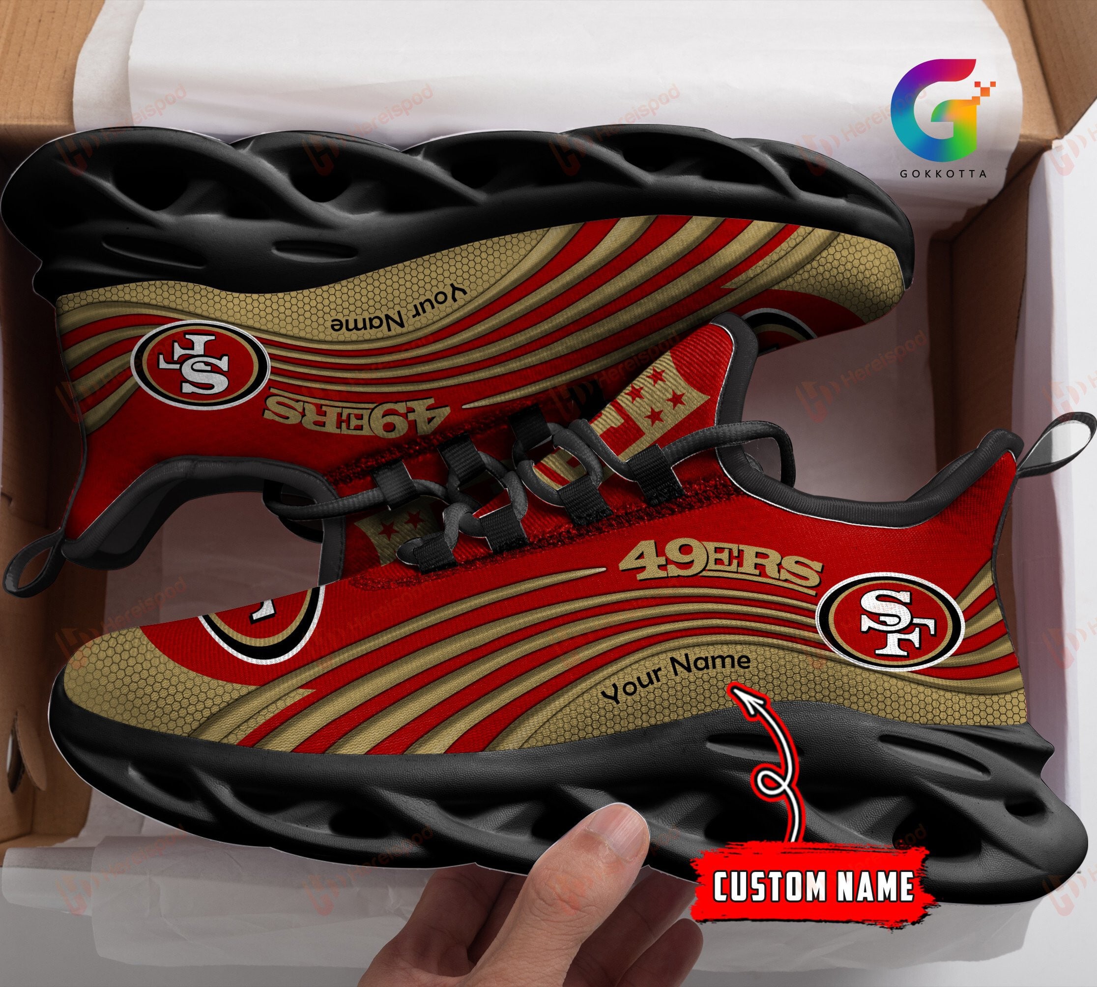 san francisco 49ers personalized yezy running sneakers 170 ekr8i