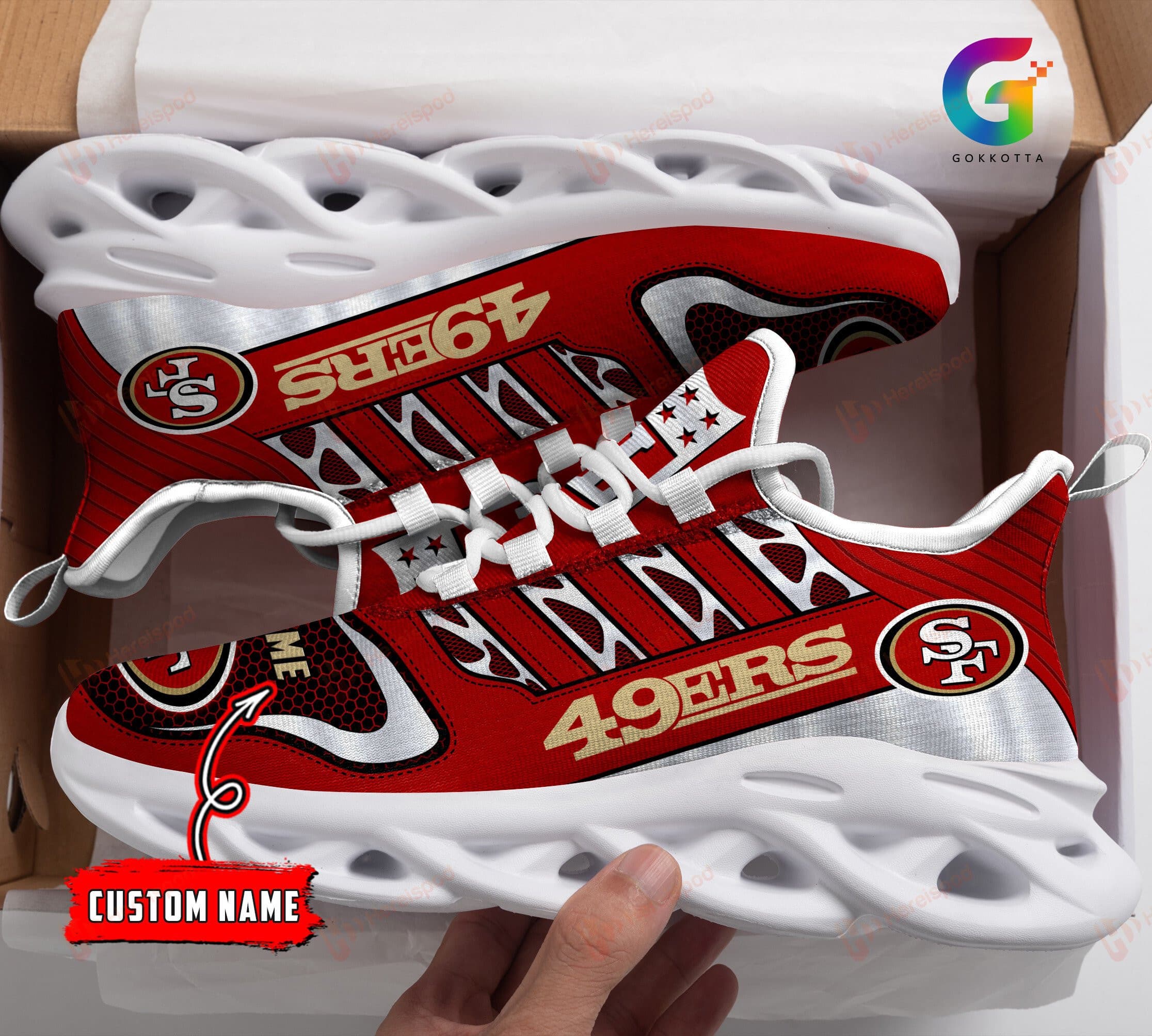 san francisco 49ers personalized yezy running sneakers 218 abwqq