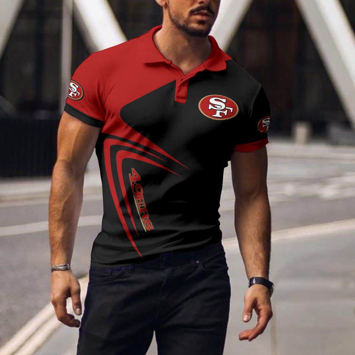 san francisco 49ers polo t shirt 037 b3g3h