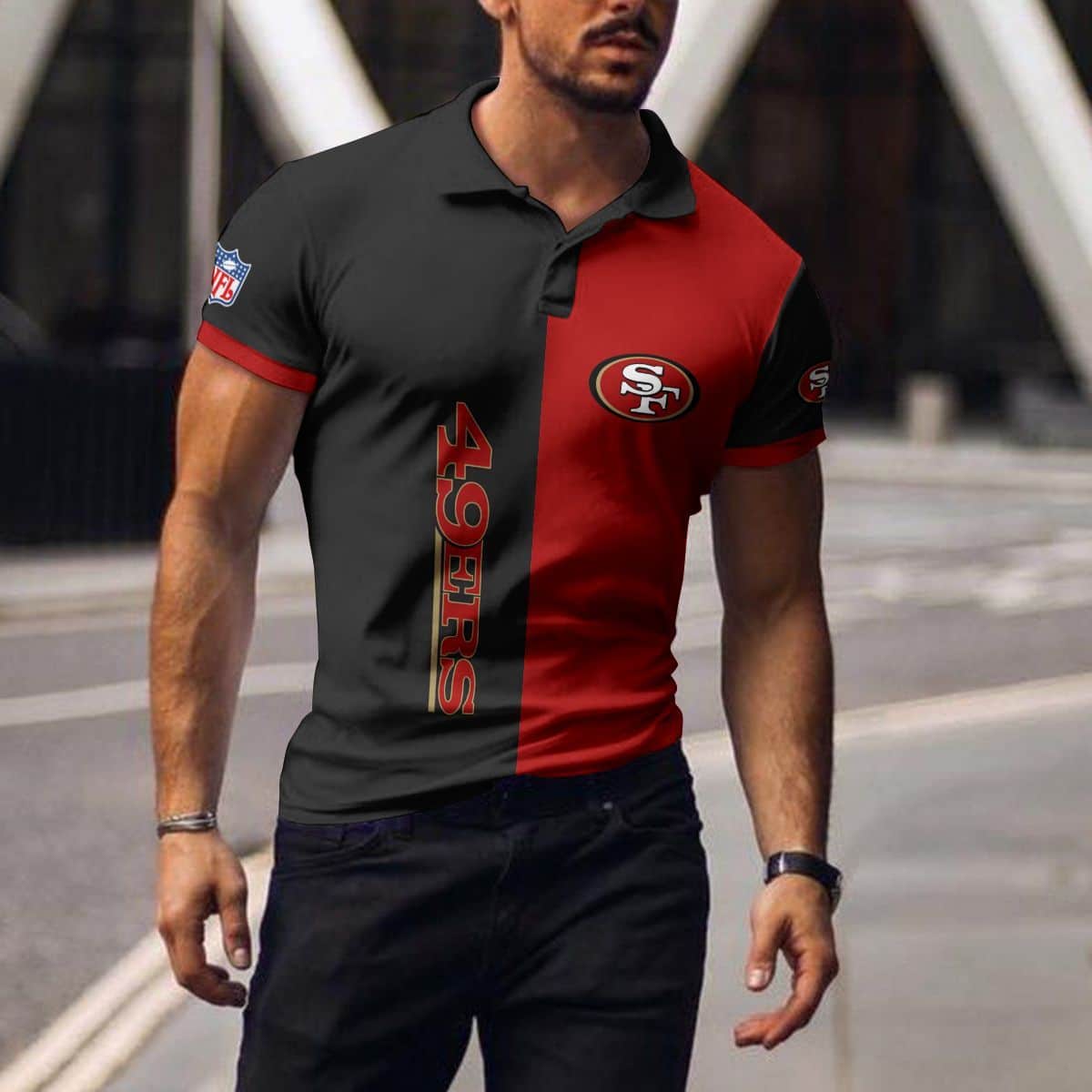 san francisco 49ers polo t shirt 045 qbrsu