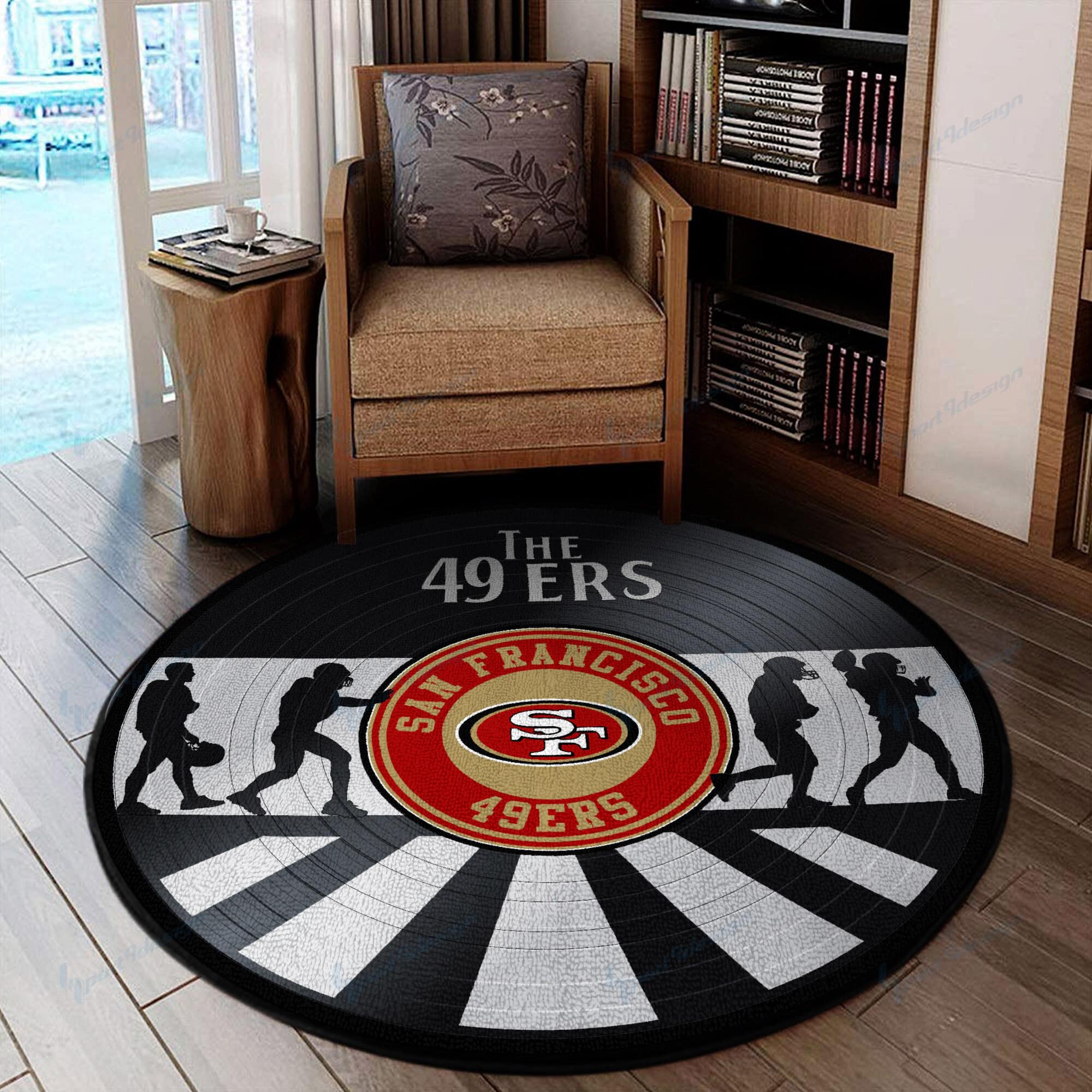 san francisco 49ers round rug 110 gzw7z