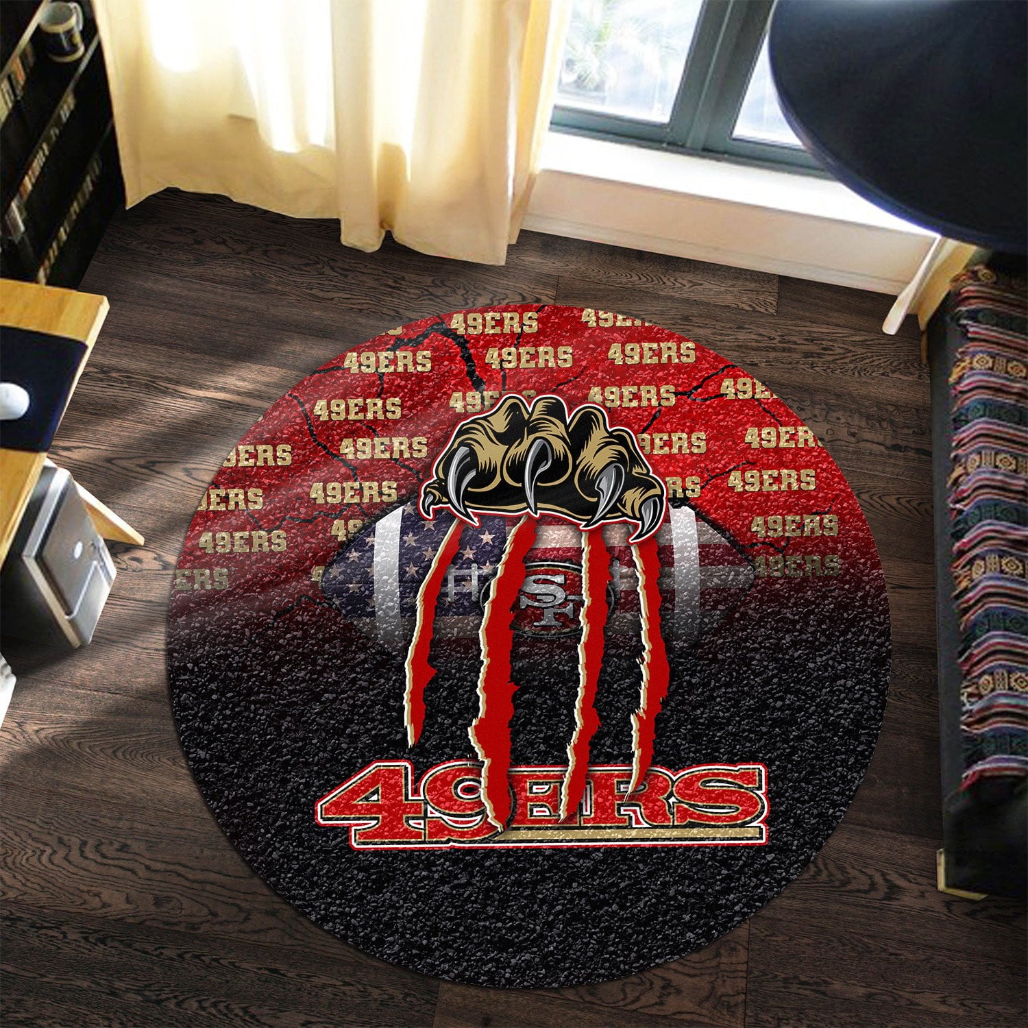 san francisco 49ers round rug 197 dwbdv