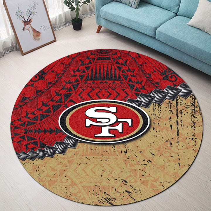 san francisco 49ers round rug 21 nepqs