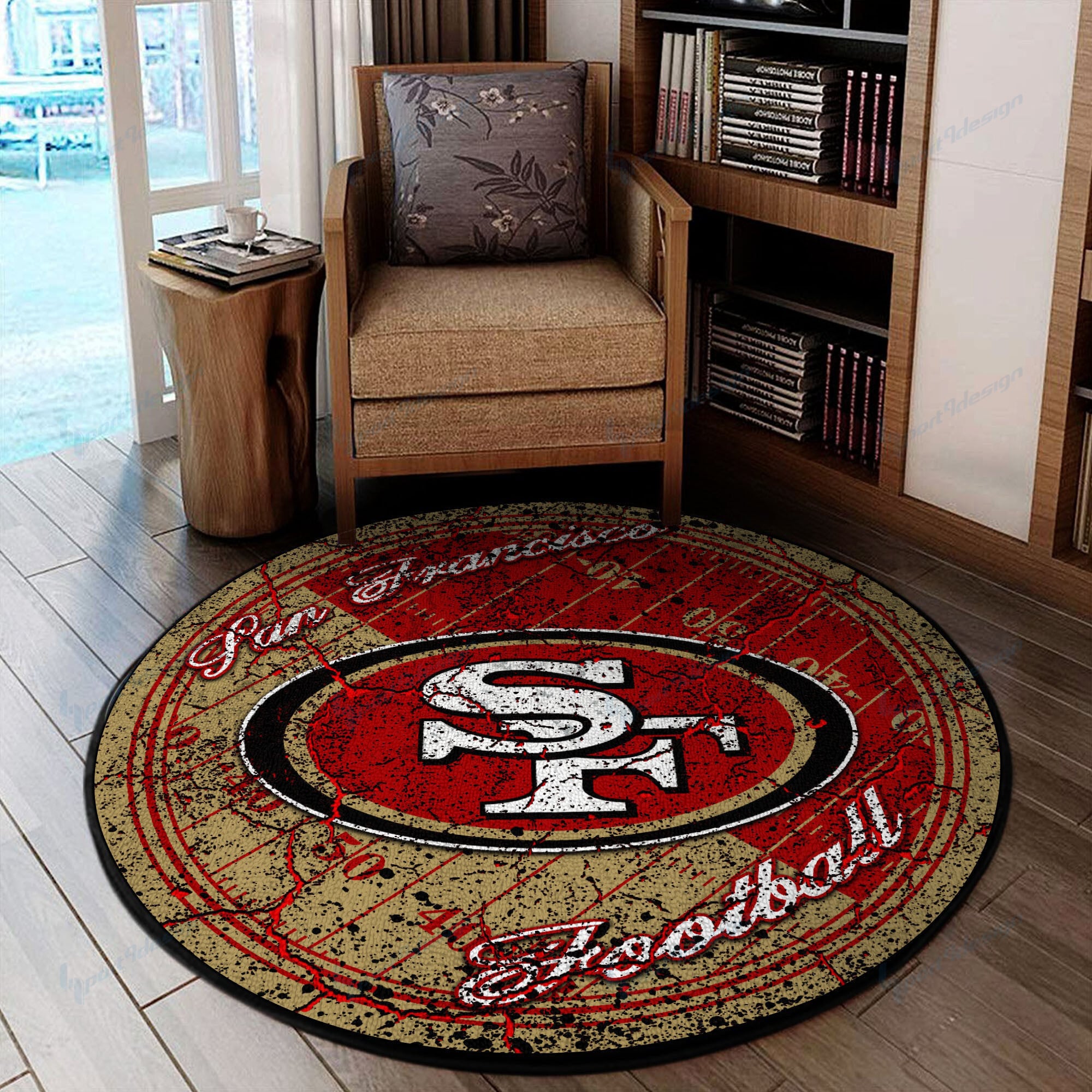 san francisco 49ers round rug 80 apdhc