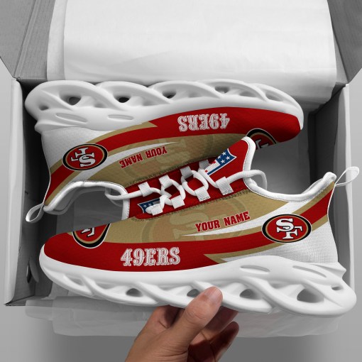 san francisco 49ers white max soul shoes custom your name sports gift for fan sport gifts ehivm 53410 kzrxa