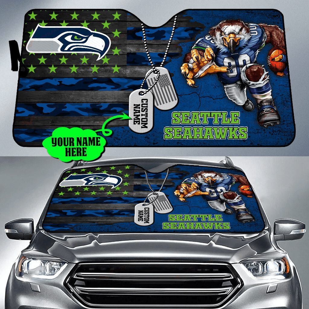 seattle seahawks personalized auto sun shade bg58 zbxbw