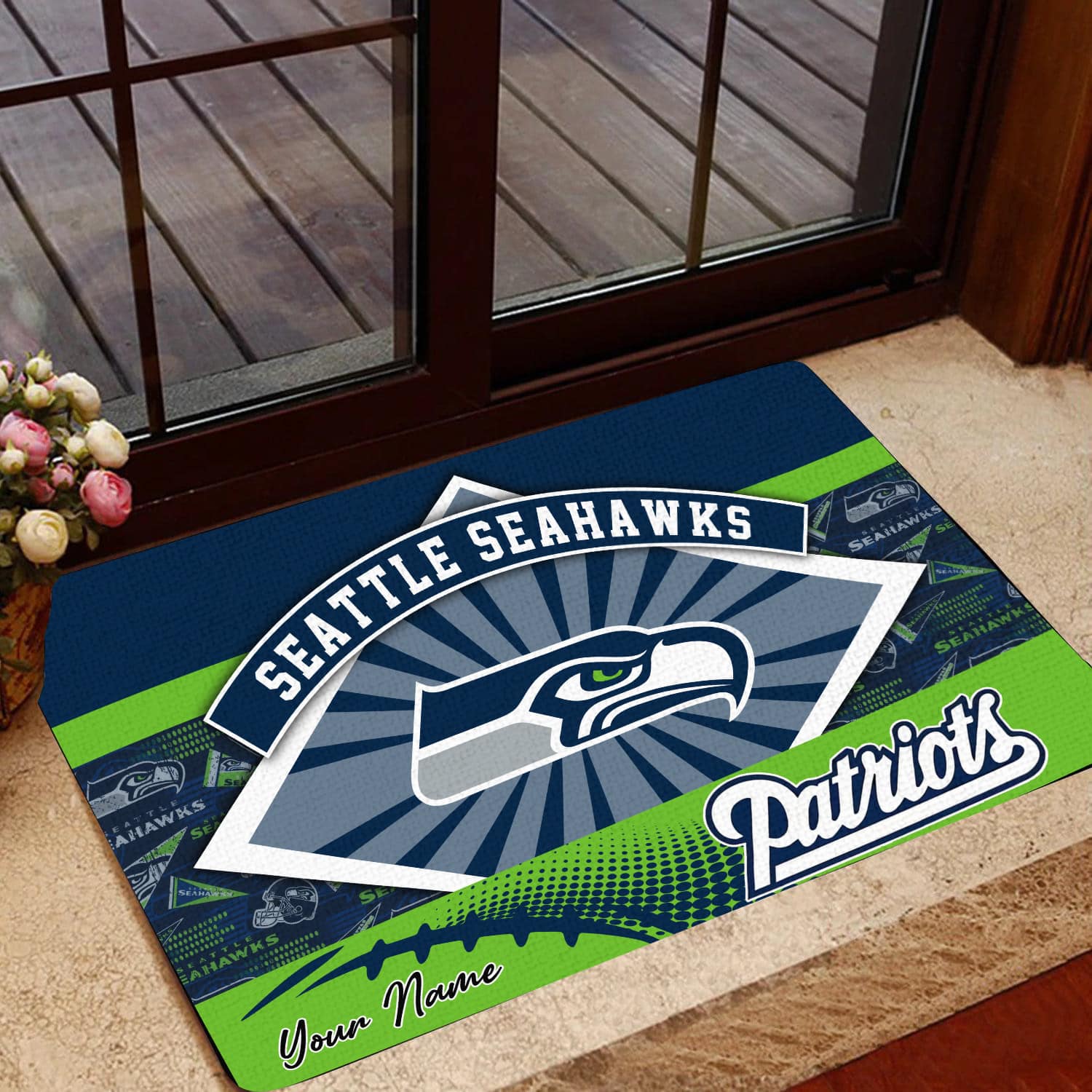 seattle seahawks personalized doormat bg242 k6tvj