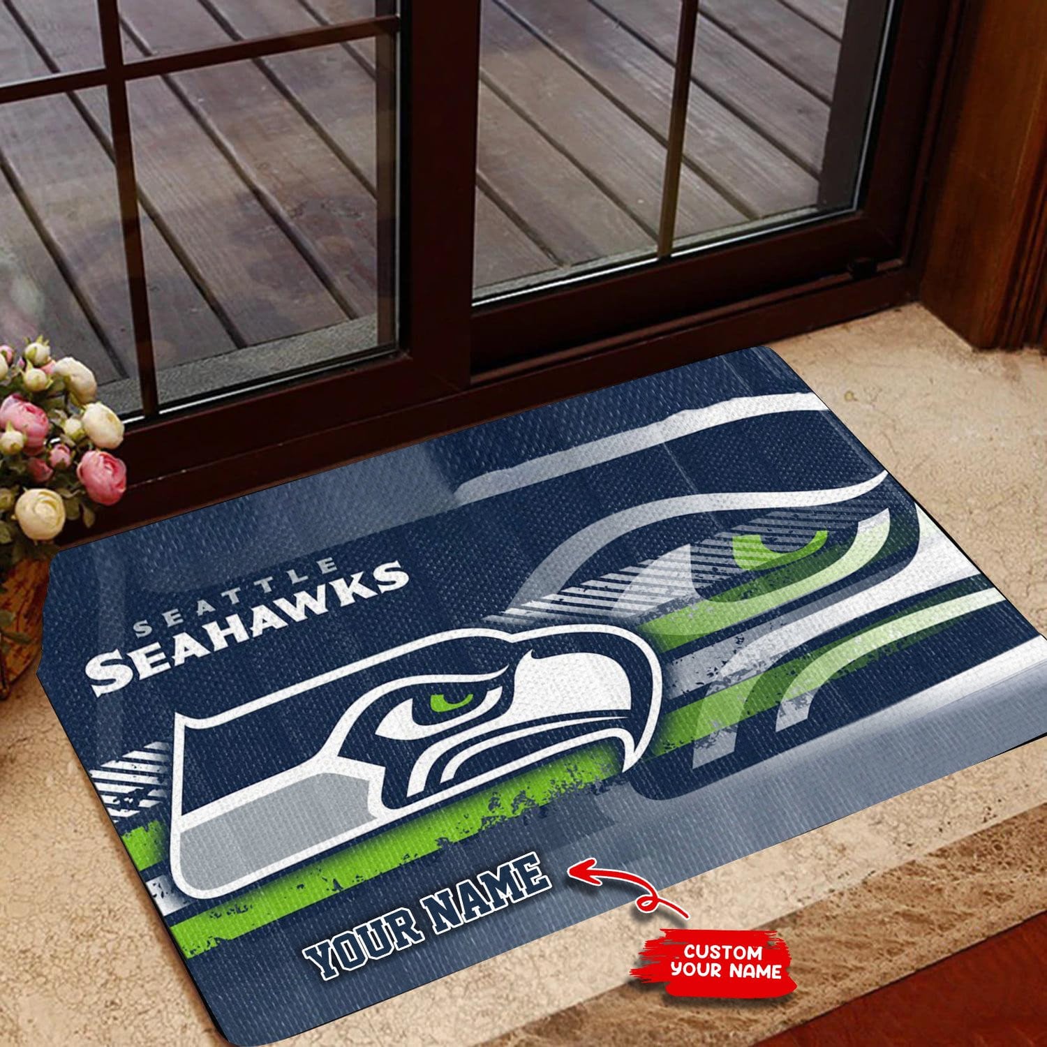 seattle seahawks personalized doormat bg96 glnty