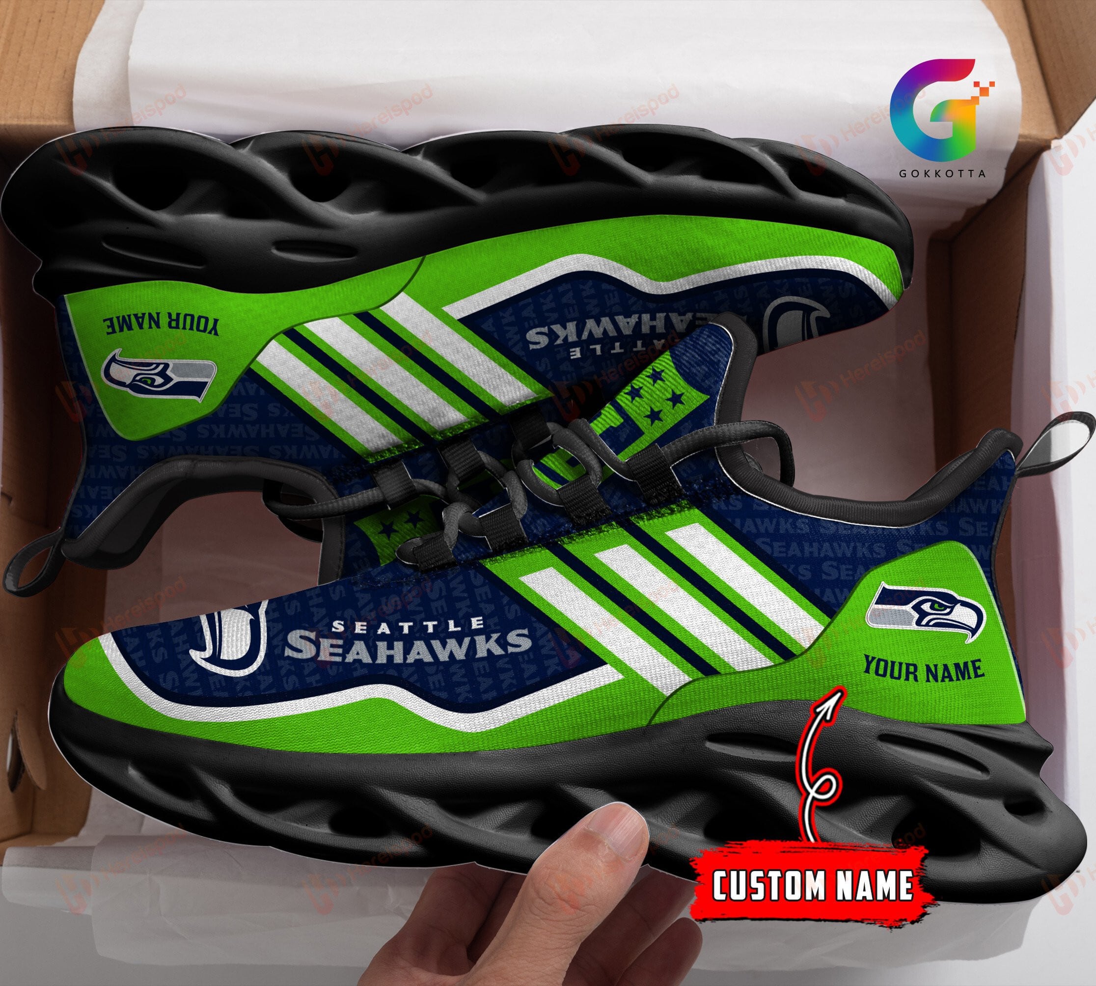 seattle seahawks personalized yezy running sneakers 135 k1knx