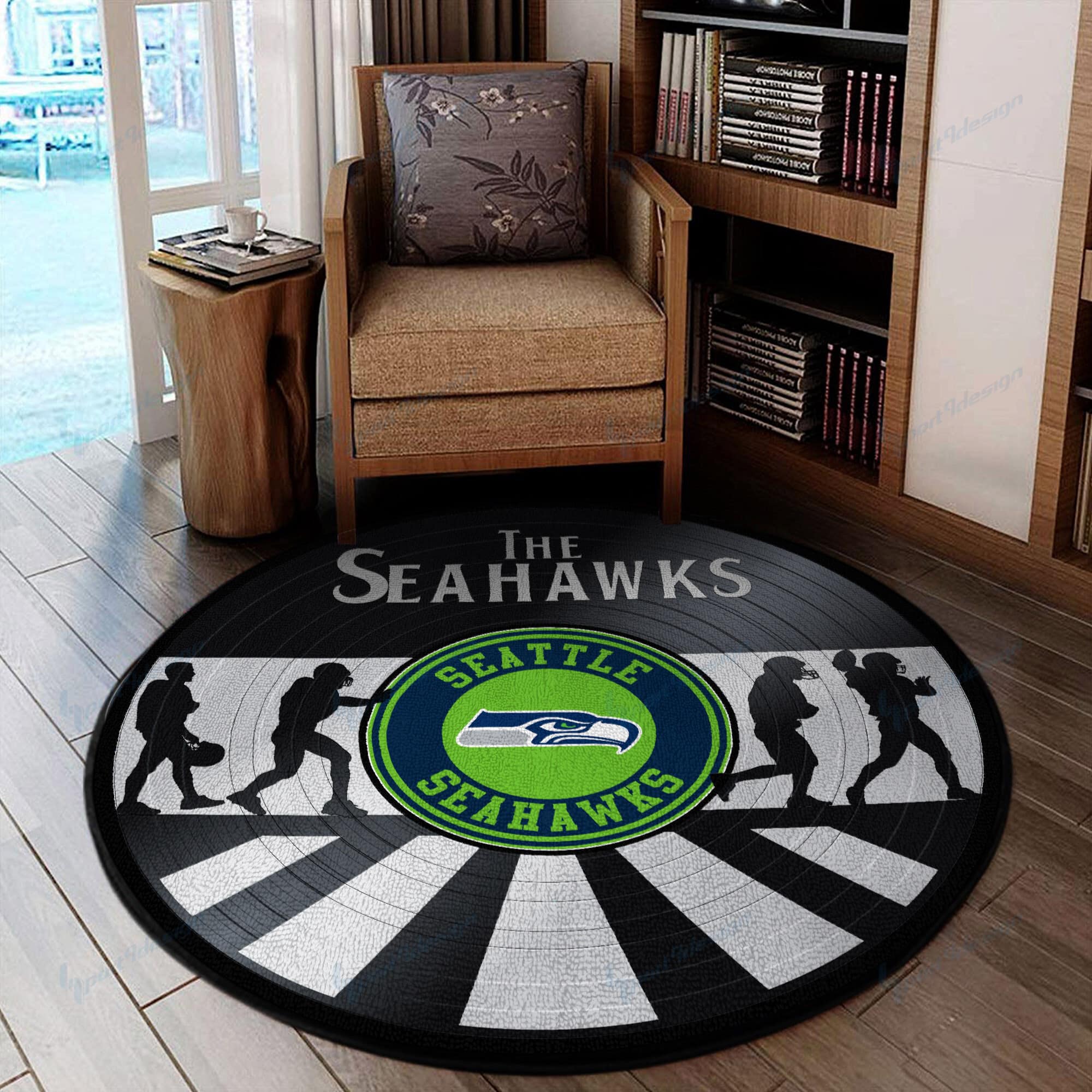 seattle seahawks round rug 111 tdbtn