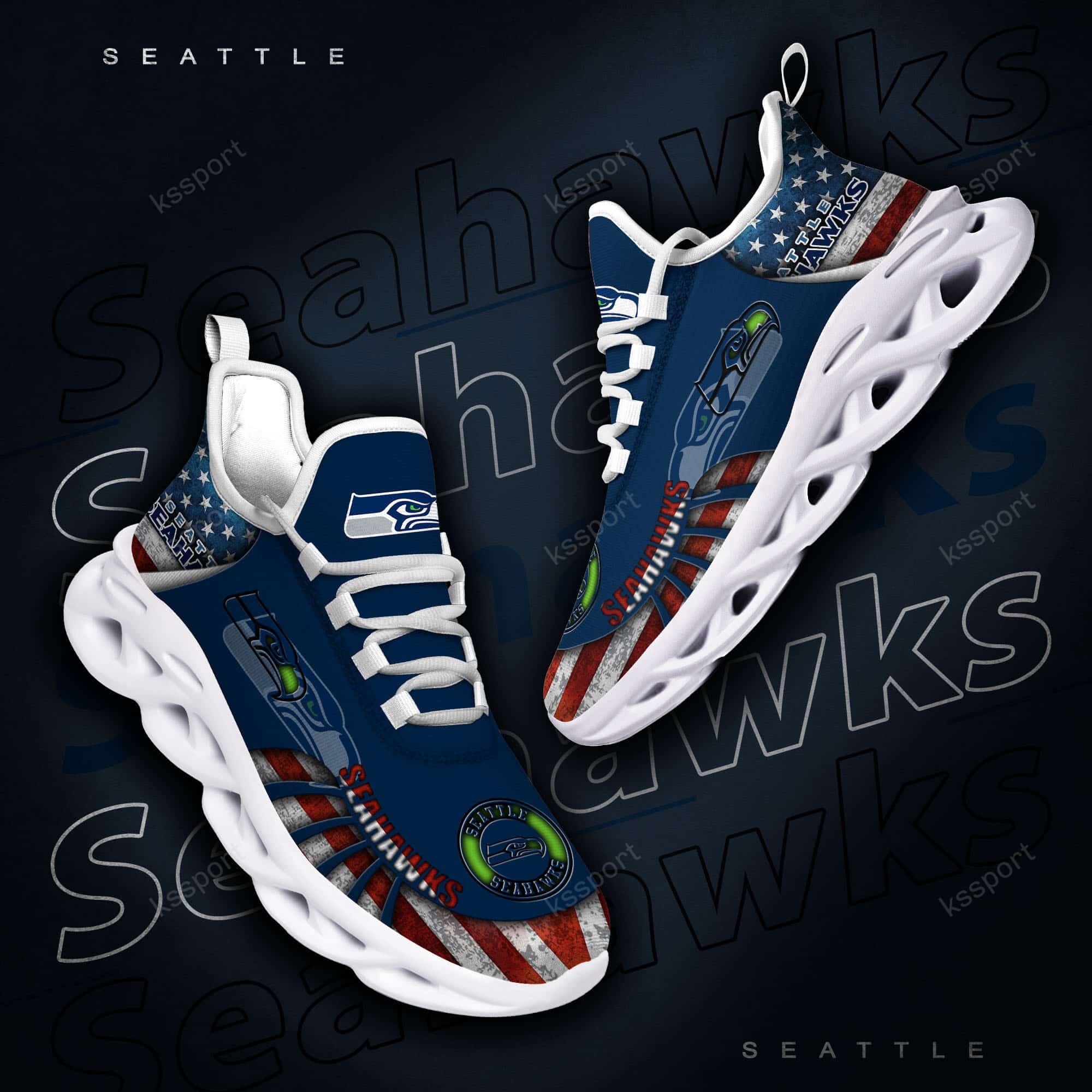 seattle seahawks yezy running sneakers bg832 clrlk