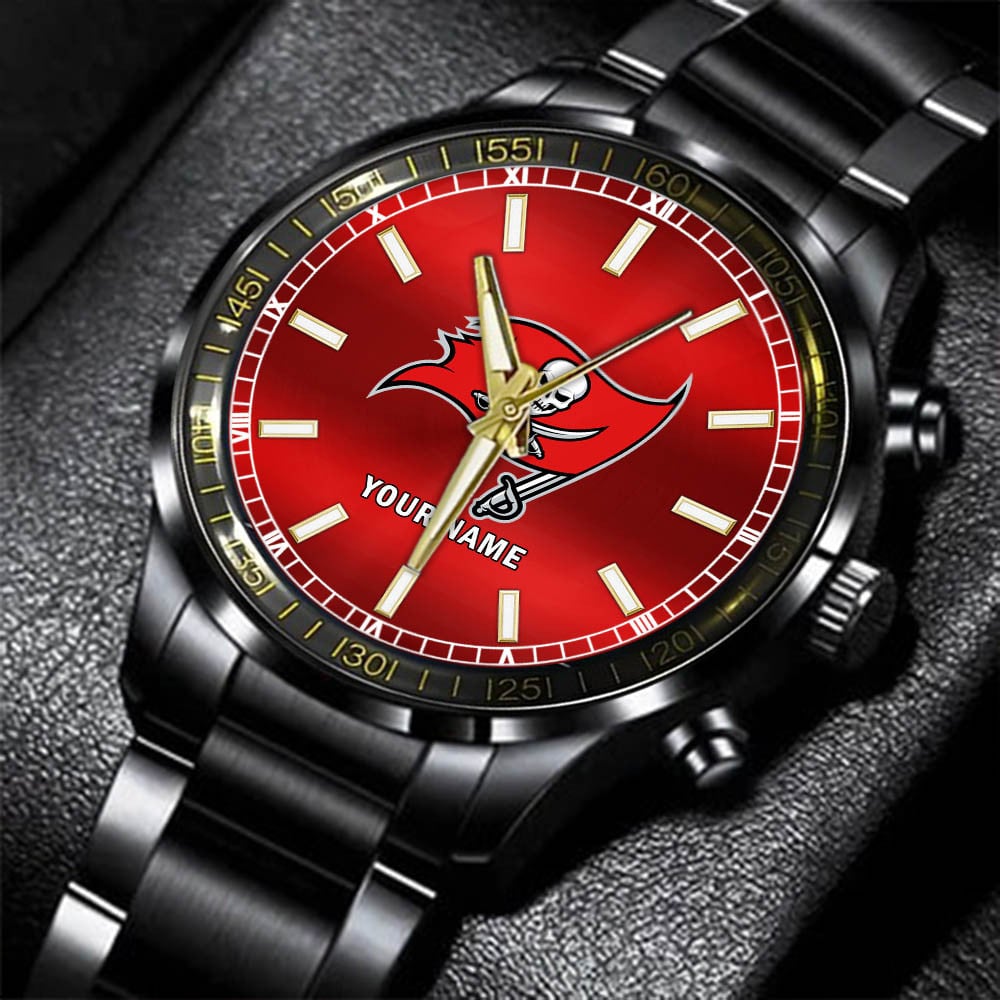 tampa bay buccaneers nfl personalized black hand watch gifts for fans ei6wf