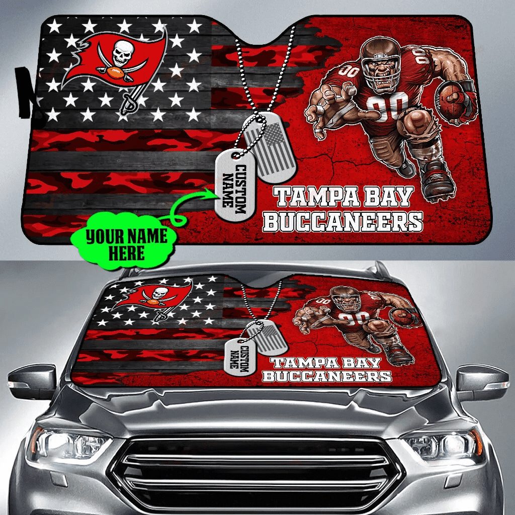 tampa bay buccaneers personalized auto sun shade bg59 rr6qu