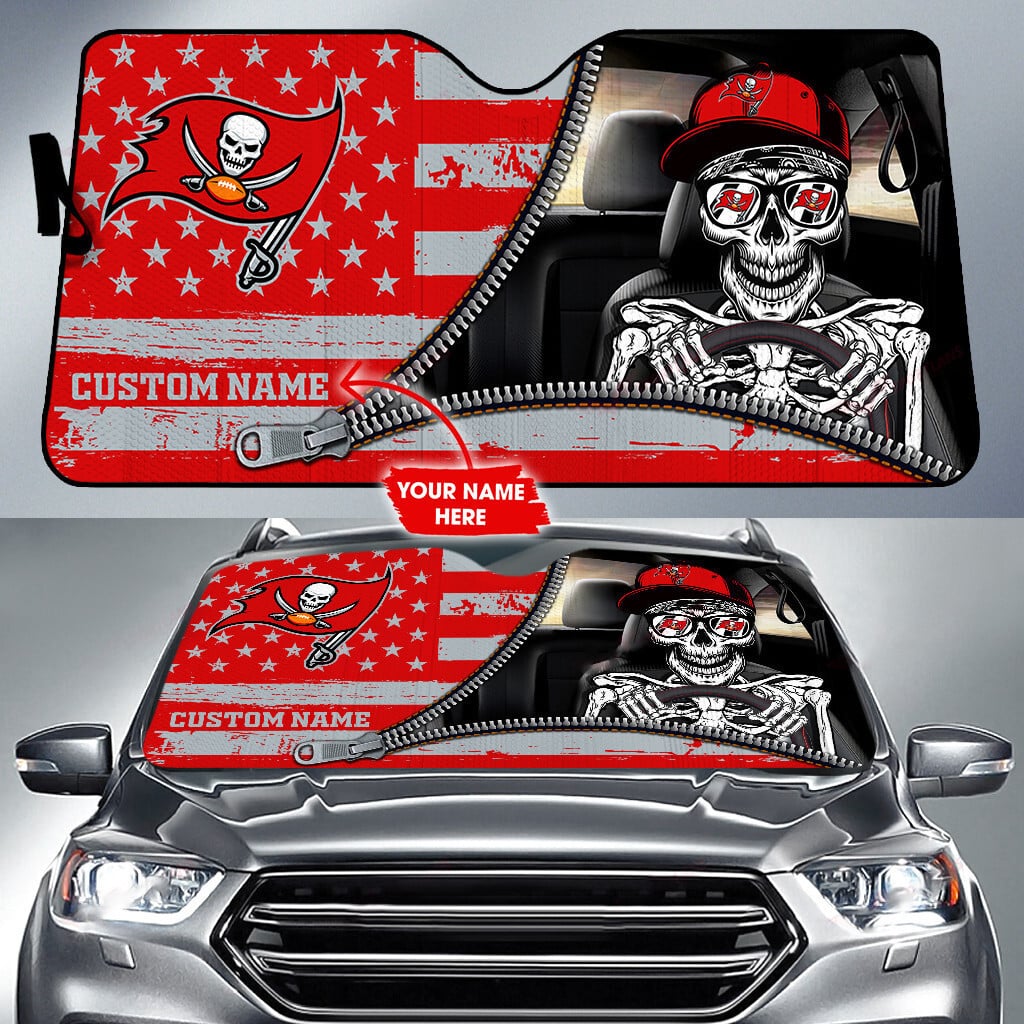 tampa bay buccaneers personalized auto sun shade bg91 pi4gy
