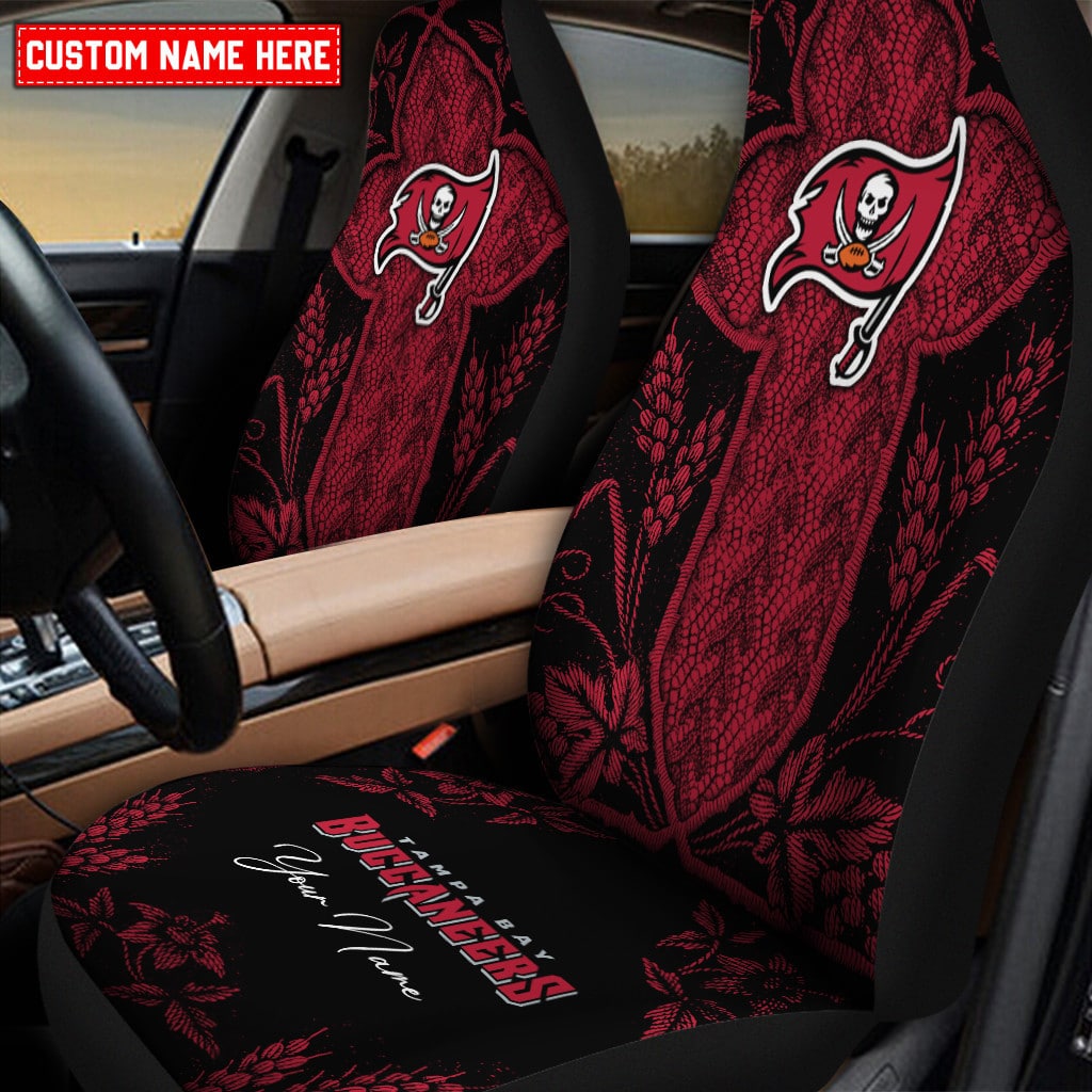 tampa bay buccaneers personalized car seat covers bg307 cpmfn