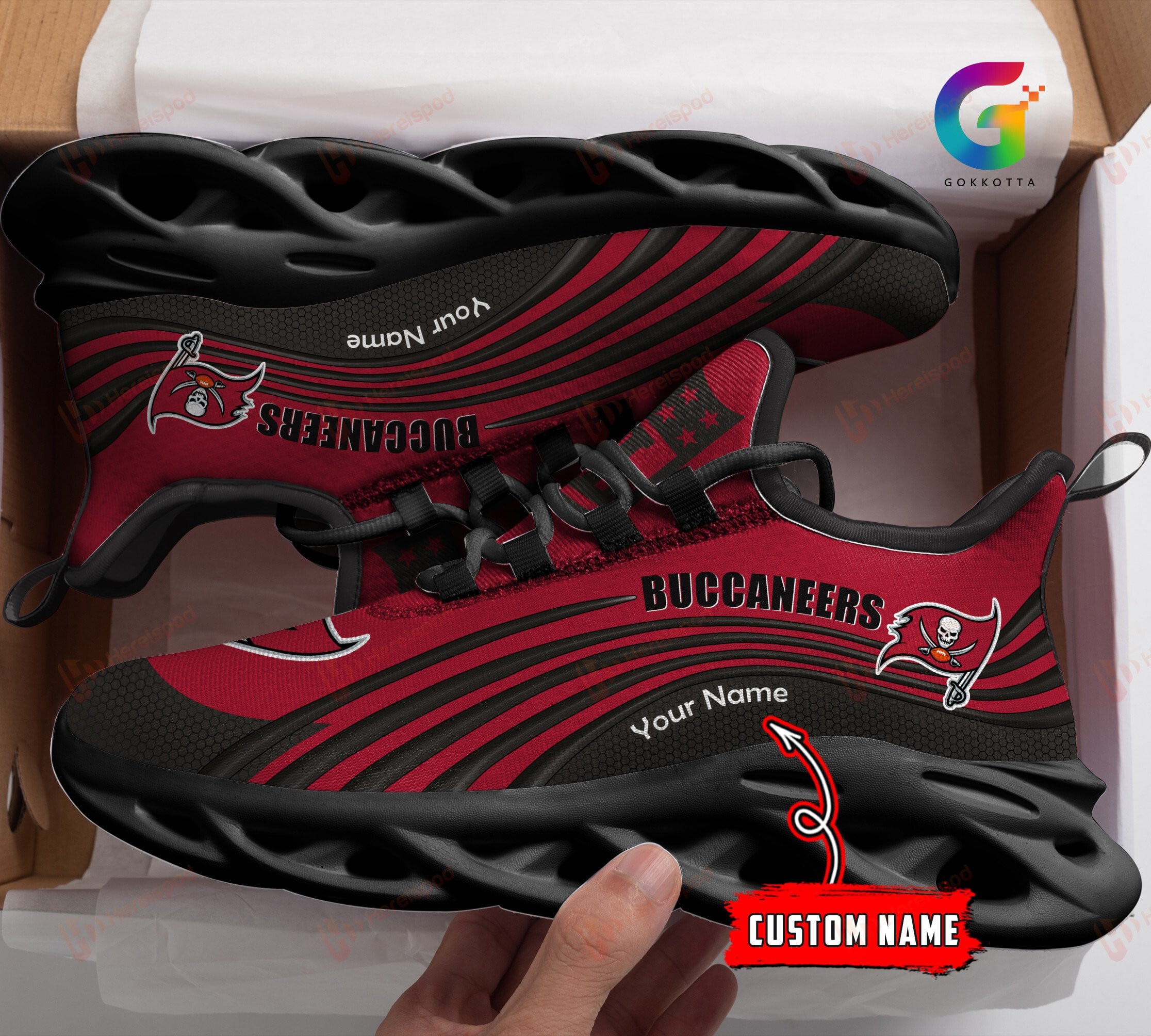 tampa bay buccaneers personalized yezy running sneakers 168 xt18f