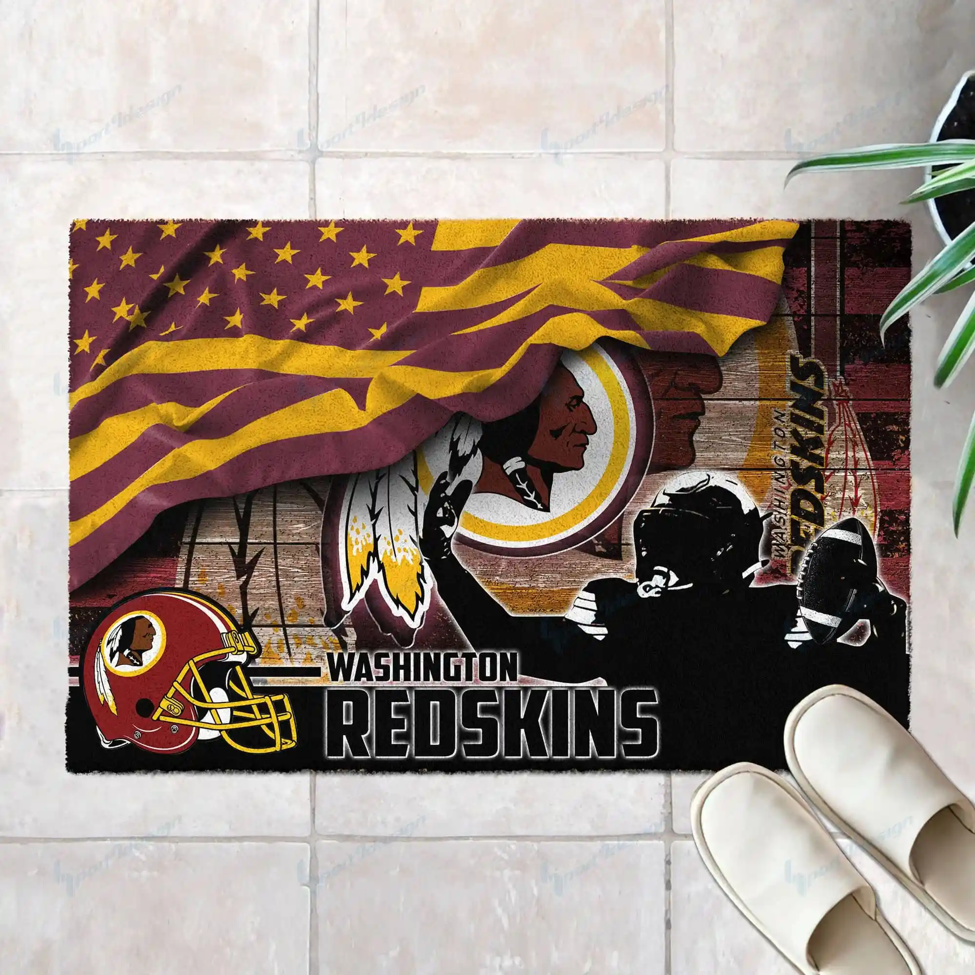 washington redskins doormat bg61 pzusw