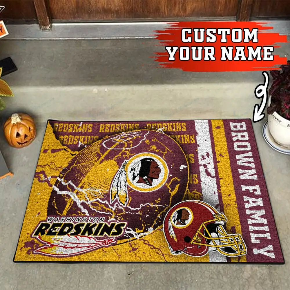 washington redskins personalized doormat bg31 zuqkc