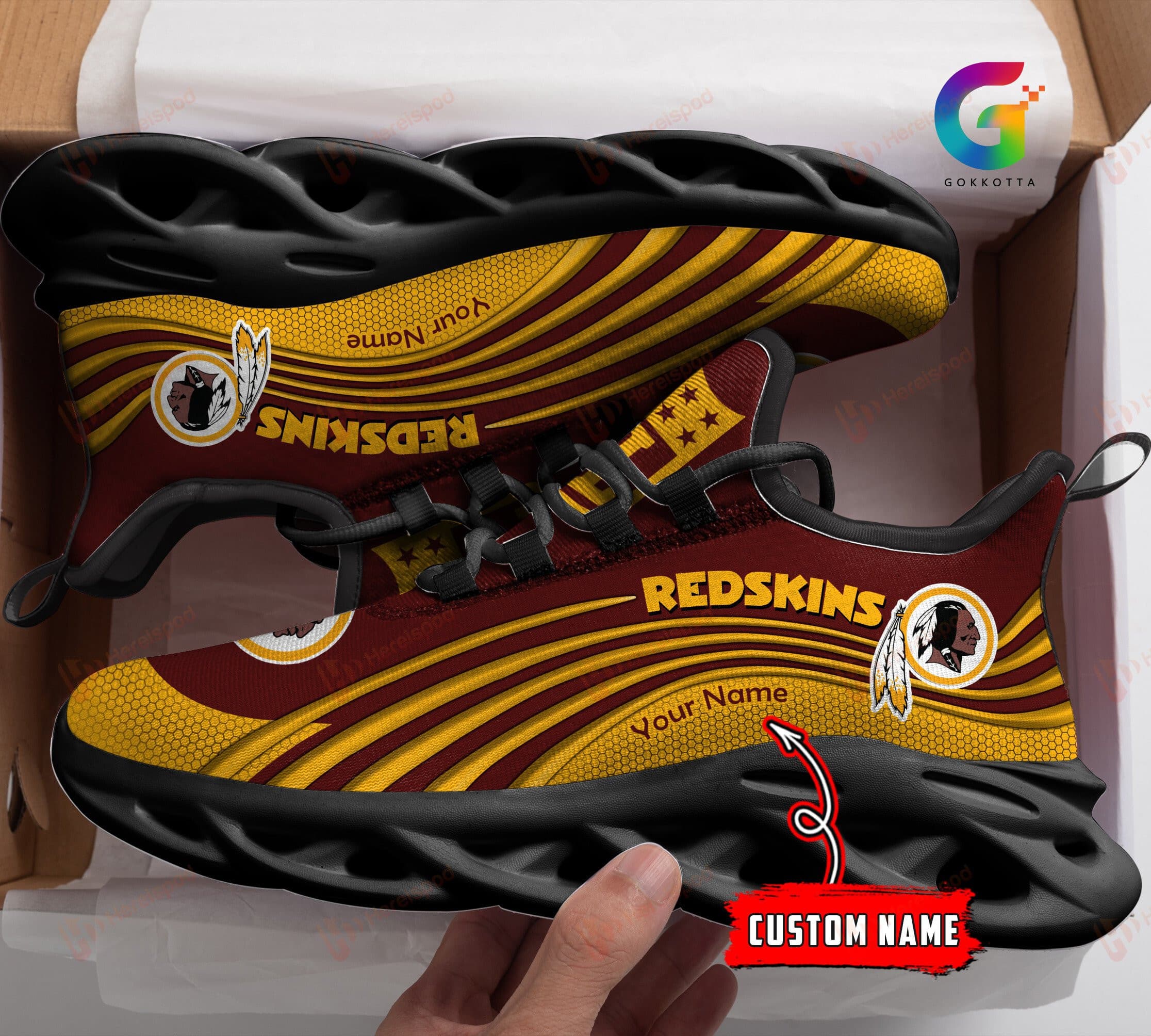 washington redskins personalized yezy running sneakers 181 xbsbp