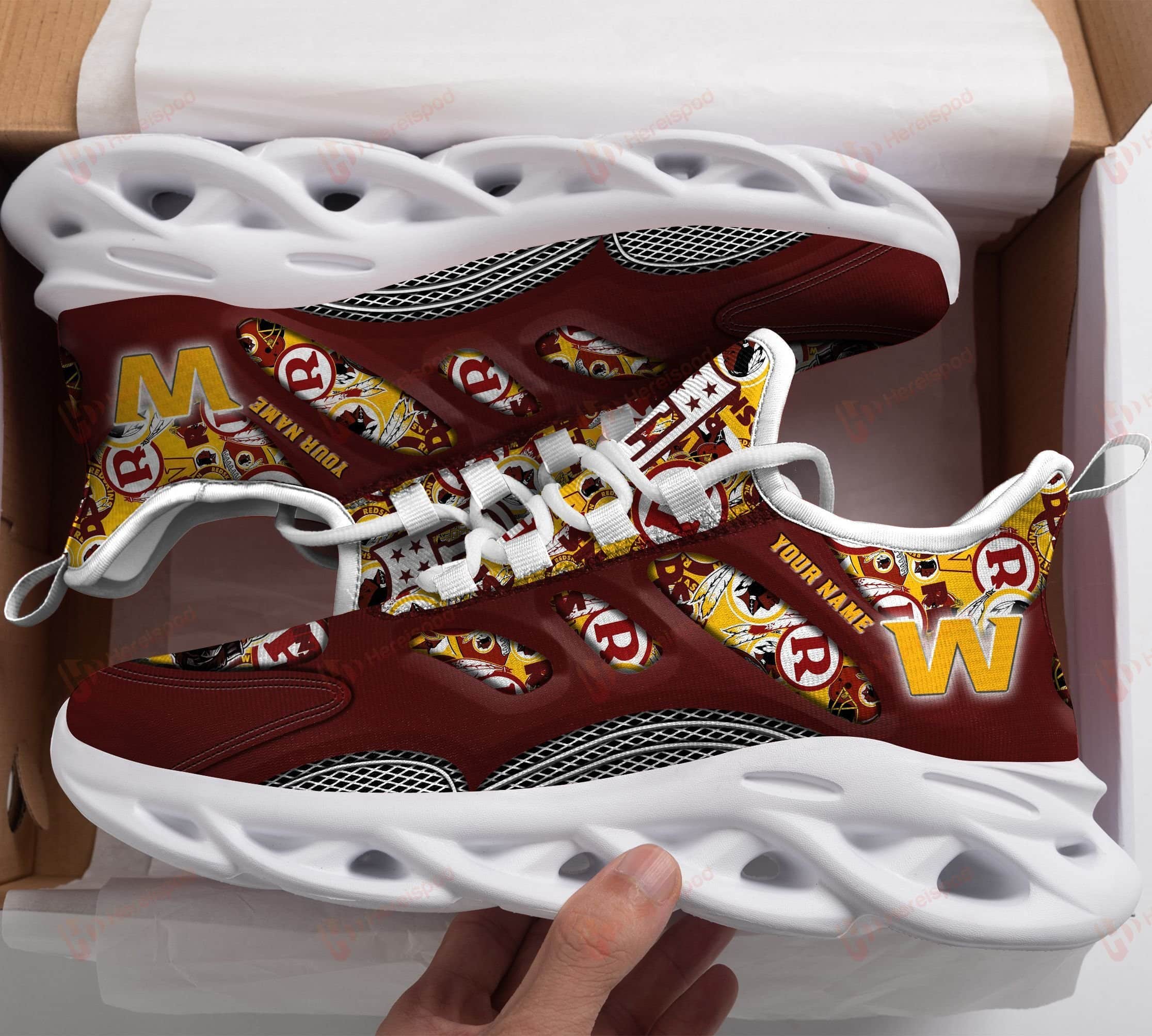 washington redskins personalized yezy running sneakers 203 w02as