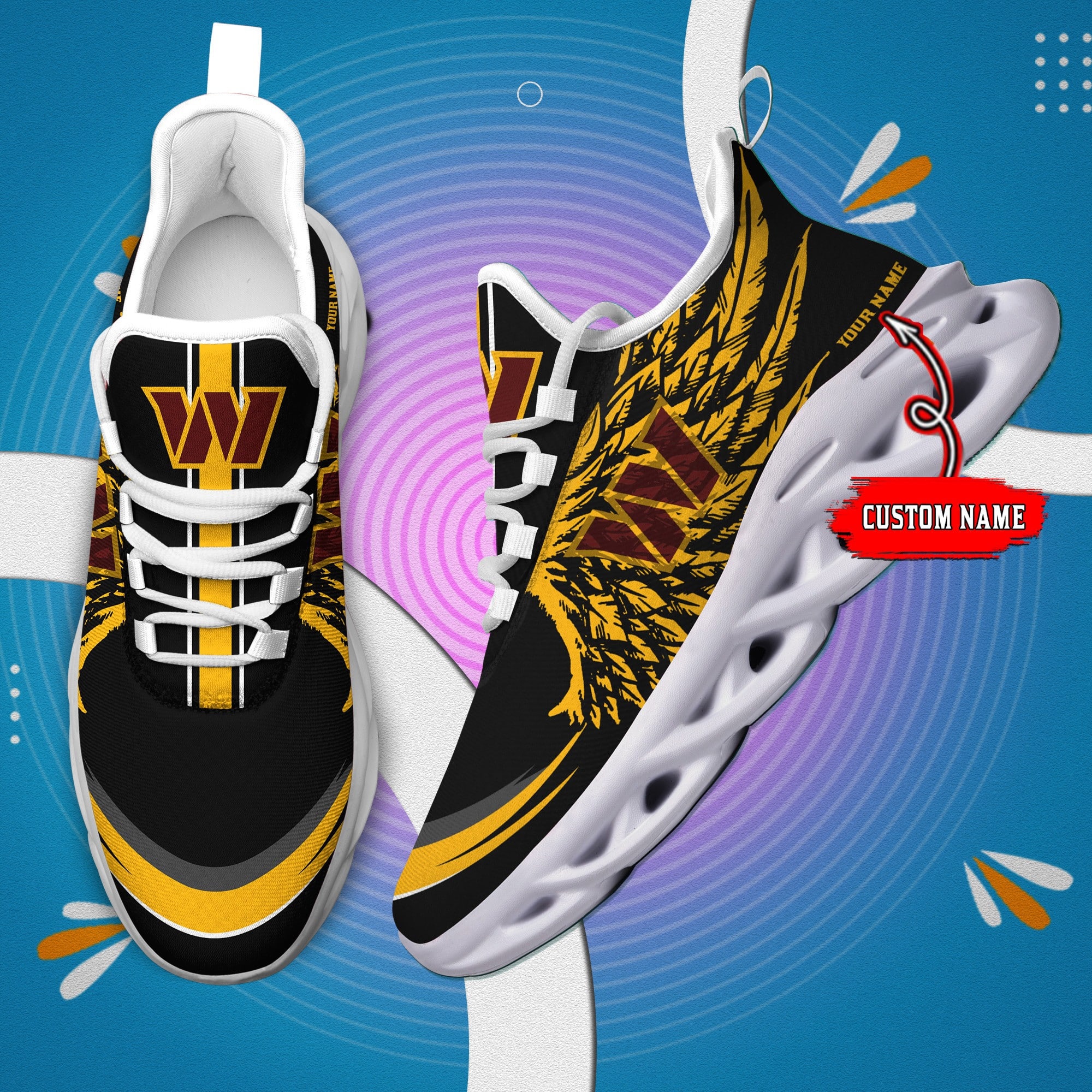 washington redskins personalized yezy running sneakers bb685 fxfoy