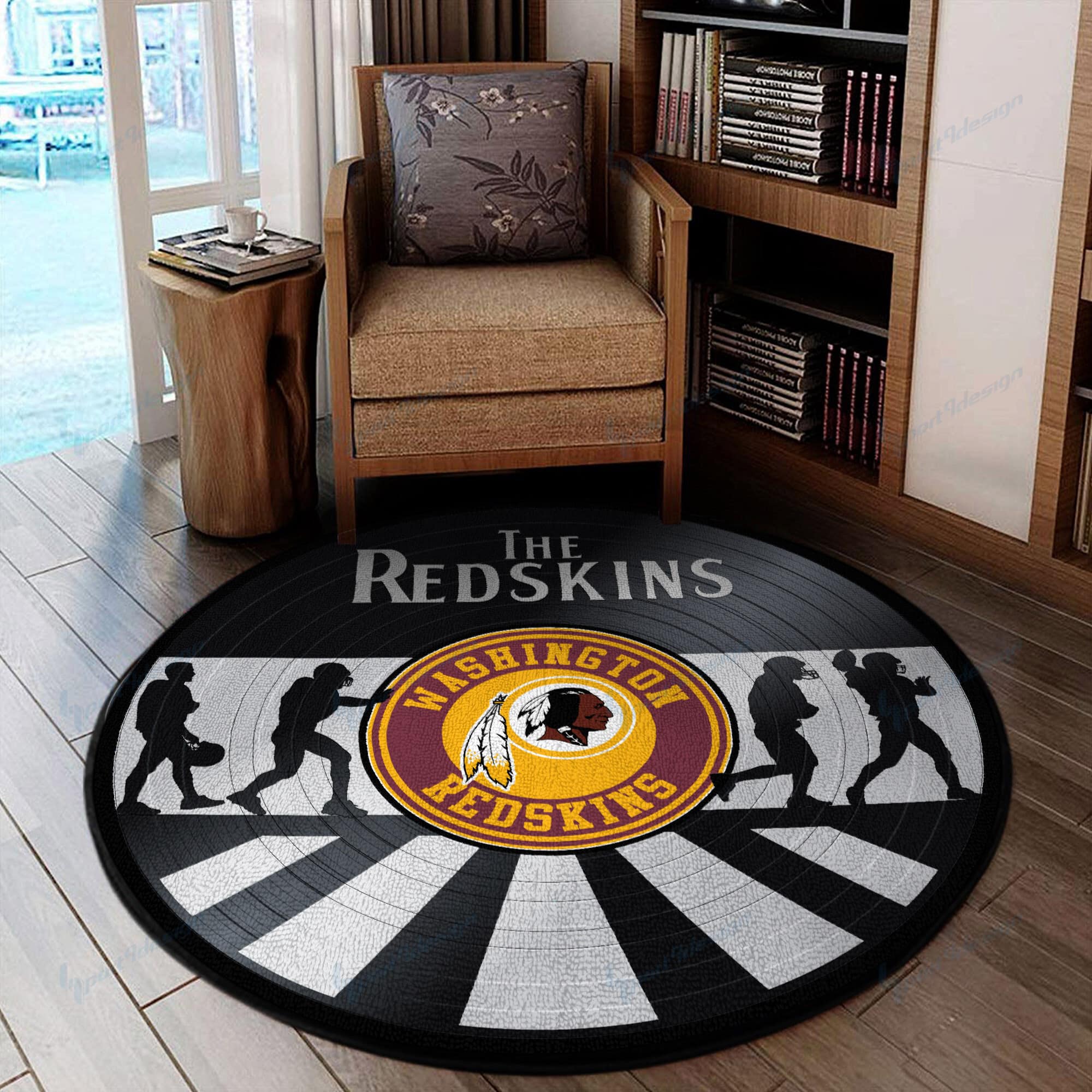 washington redskins round rug 114 cznpr