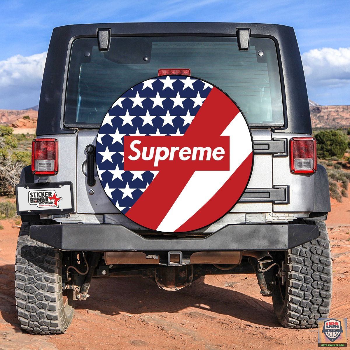 xcnkmPhQ BDT270522 78xxxSupreme American Flag Spare Tire Cover